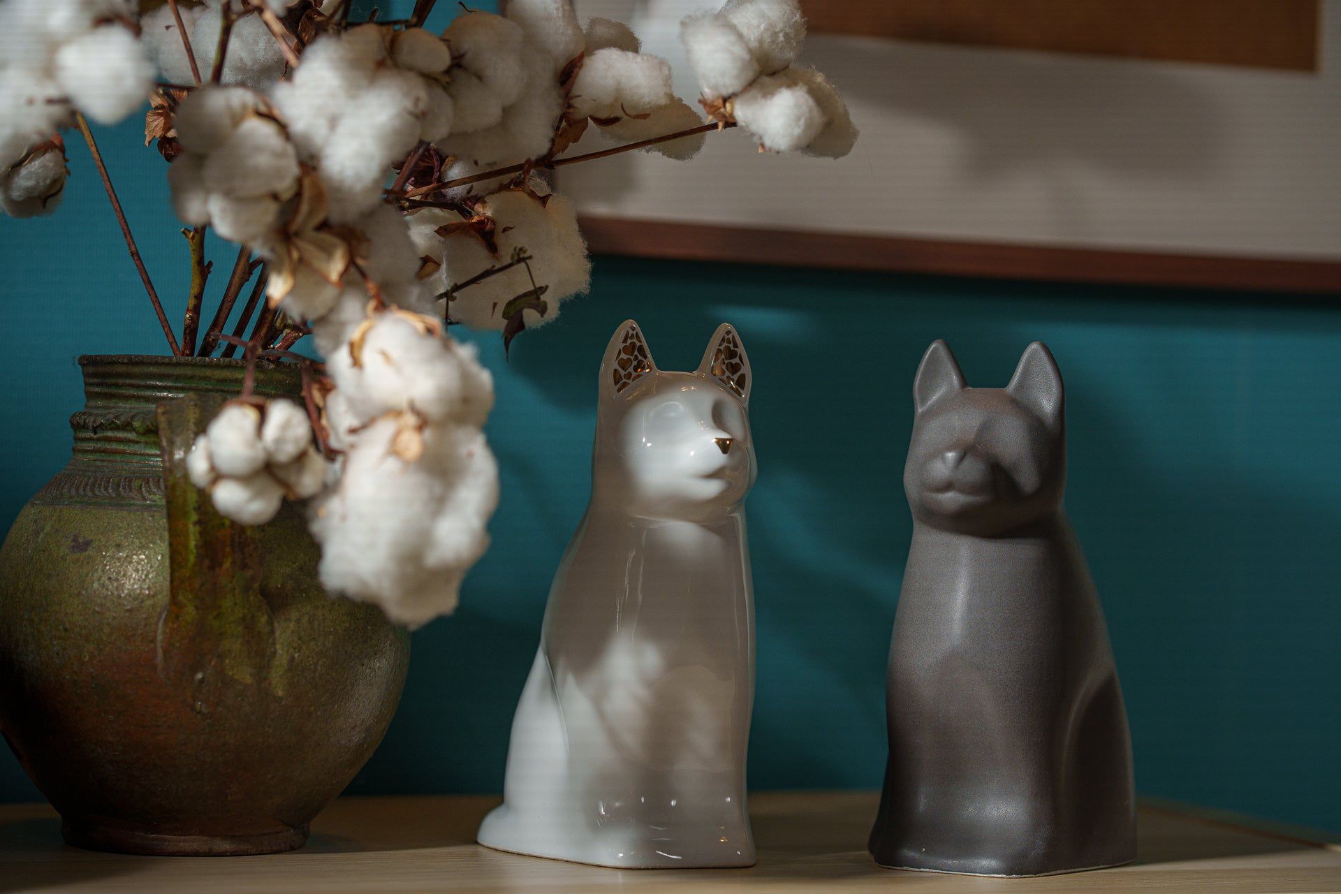 "Barkley" Pet Urn for Dog - Grey Matte | Ceramic | Handmade - Pulvis Art Urns