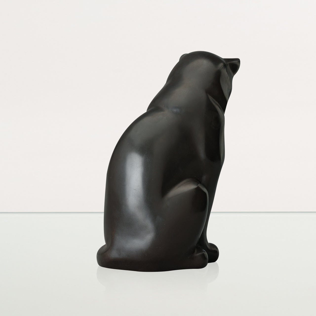 Cast Bronze Cat Urn "Neko" | Dark Matte Patina | Cast Bronze Urn - Pulvis Art Urns