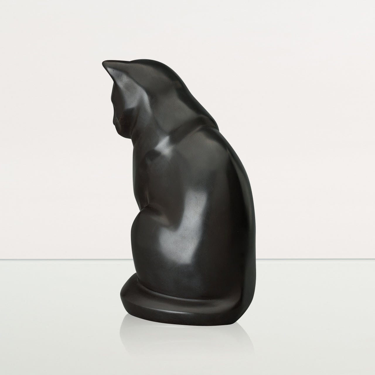 Cast Bronze Cat Urn "Neko" | Dark Matte Patina | Cast Bronze Urn - Pulvis Art Urns