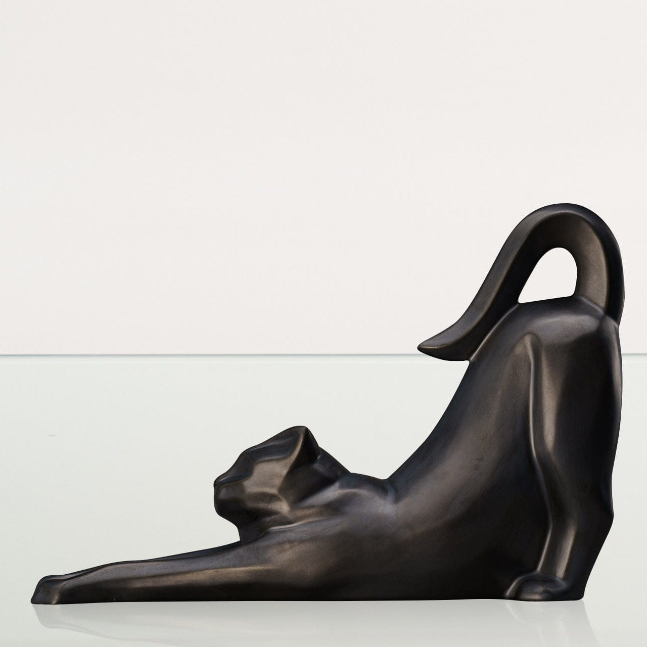 Cat Cremation Urn For Ashes "Grace" - Dark Matte | Ceramic Pet Urn - Pulvis Art Urns