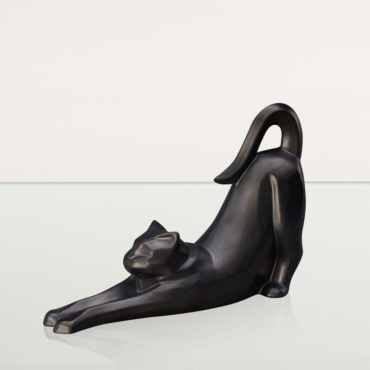 Cat Cremation Urn For Ashes "Grace" - Dark Matte | Ceramic Pet Urn - Pulvis Art Urns