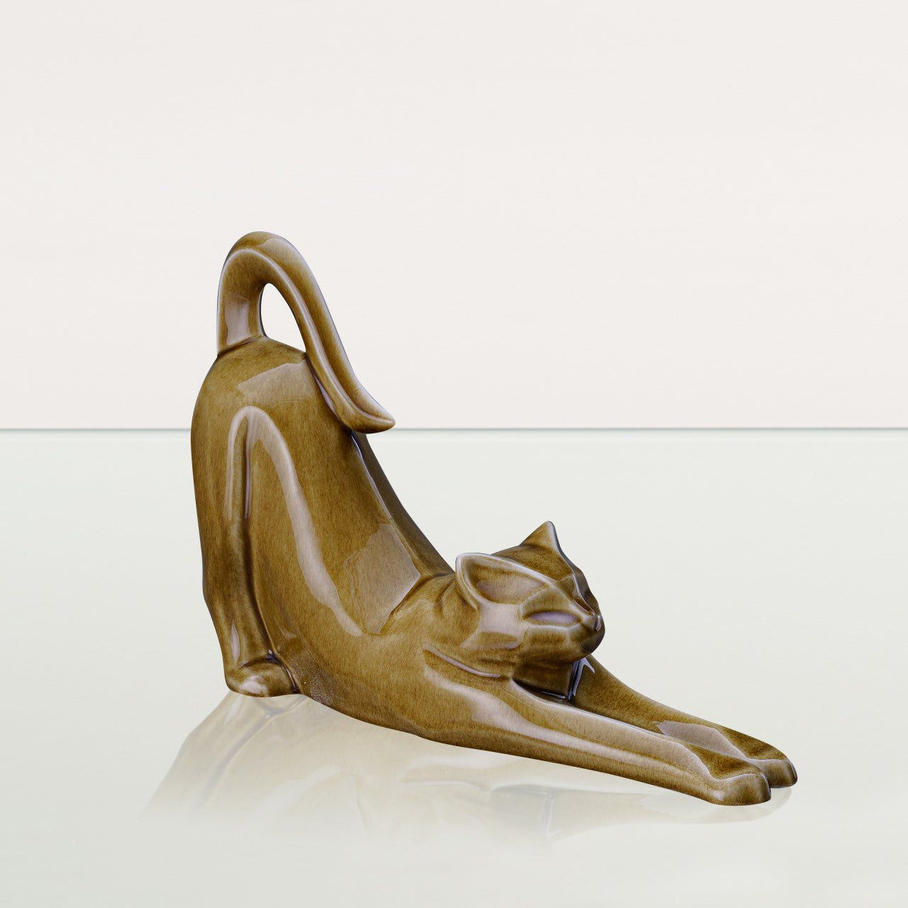 Cat Cremation Urn For Ashes "Grace" - Dark Sand | Ceramic - Pulvis Art Urns