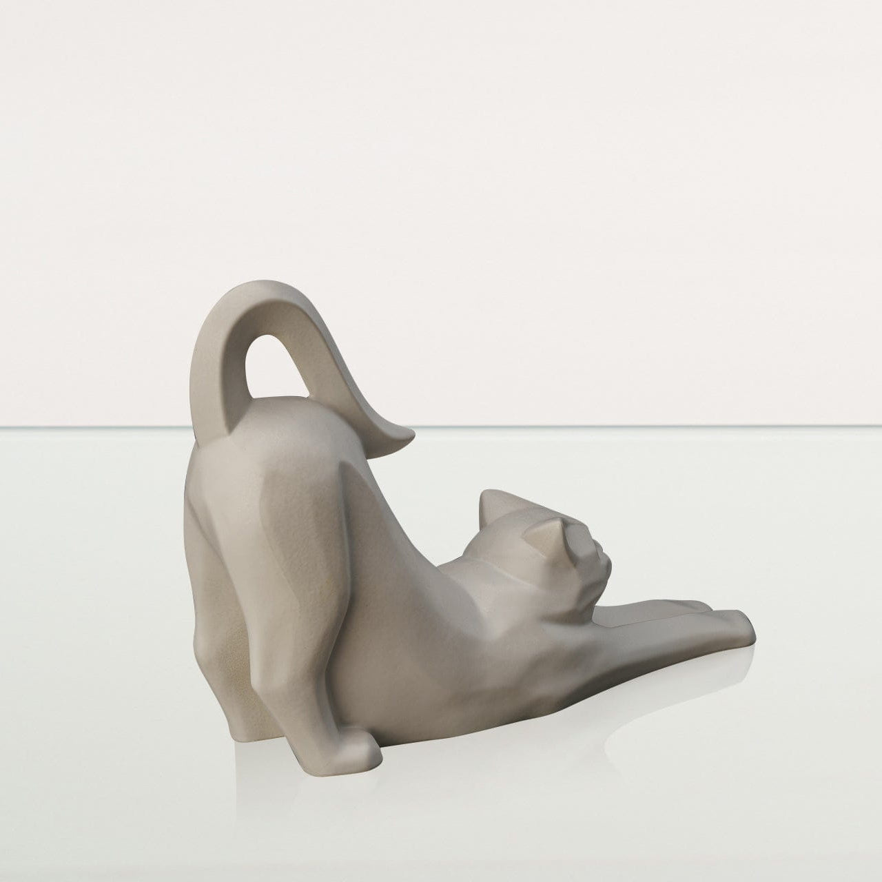 Cat Cremation Urn For Ashes "Grace" - White Matte | Ceramic Pet Urn - Pulvis Art Urns