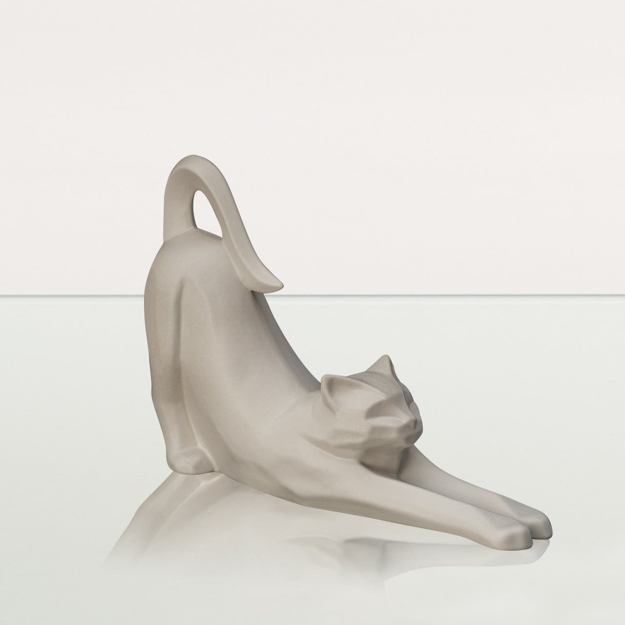 Cat Cremation Urn For Ashes "Grace" - White Matte | Ceramic Pet Urn - Pulvis Art Urns