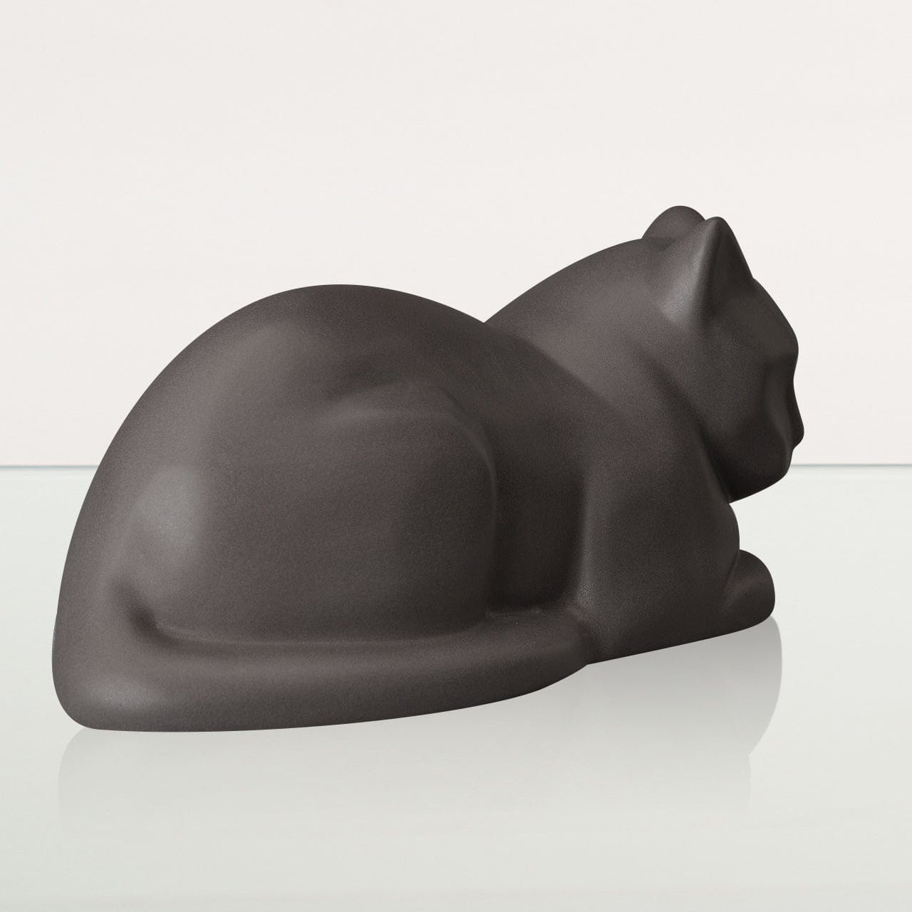 Cat Cremation Urn for Ashes - Gray Matte | Ceramic | Handmade Cat Urn - Pulvis Art Urns