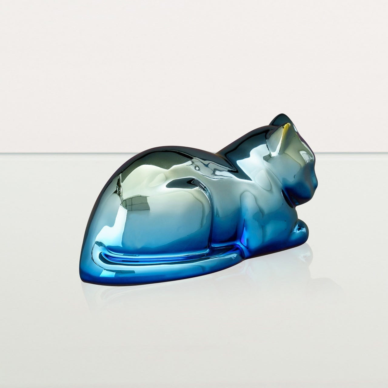 Cat Cremation Urn for Ashes - Titanized | Ceramic | Handmade Pet Urn - Pulvis Art Urns