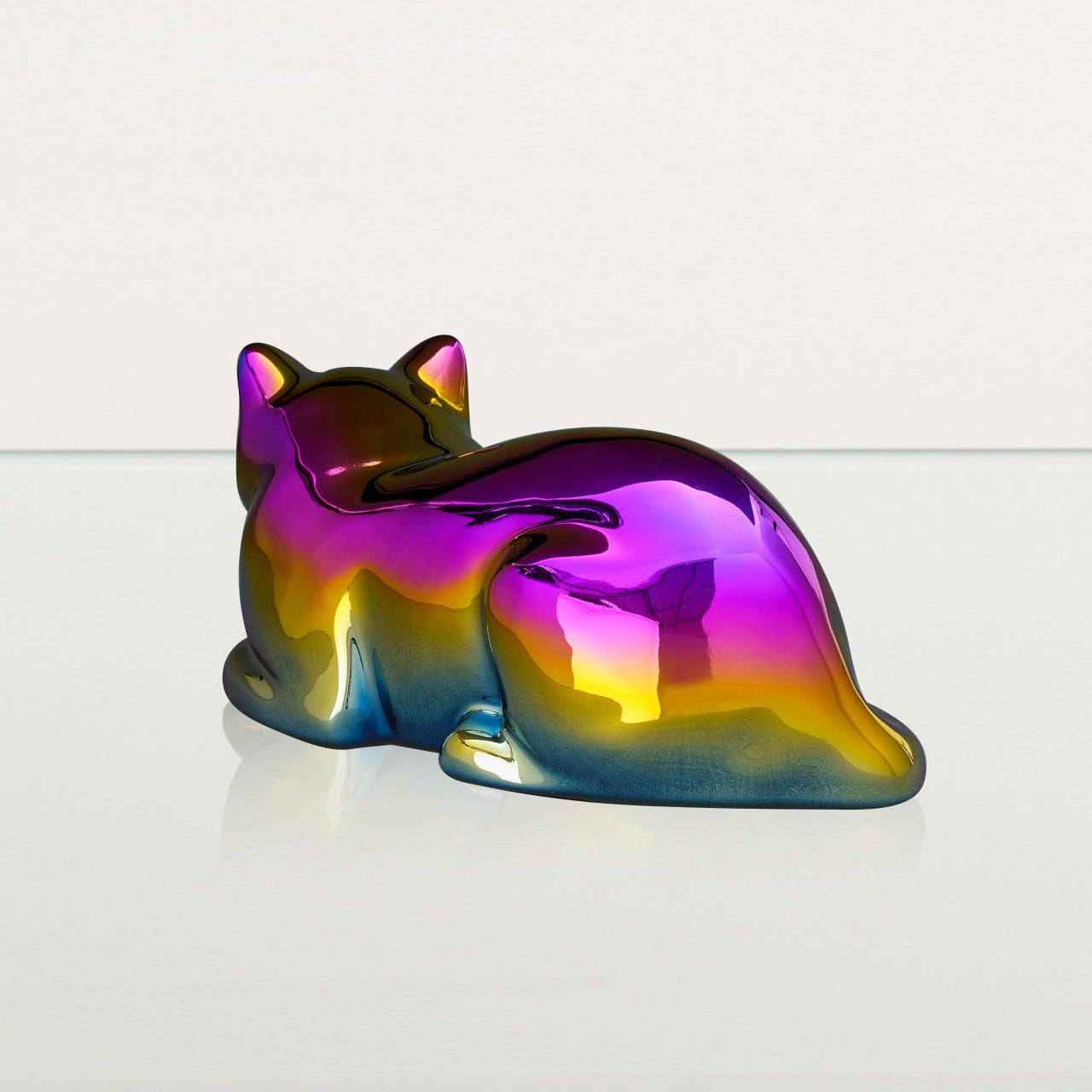 Cat Cremation Urn for Ashes - Titanized | Ceramic | Handmade Pet Urn - Pulvis Art Urns