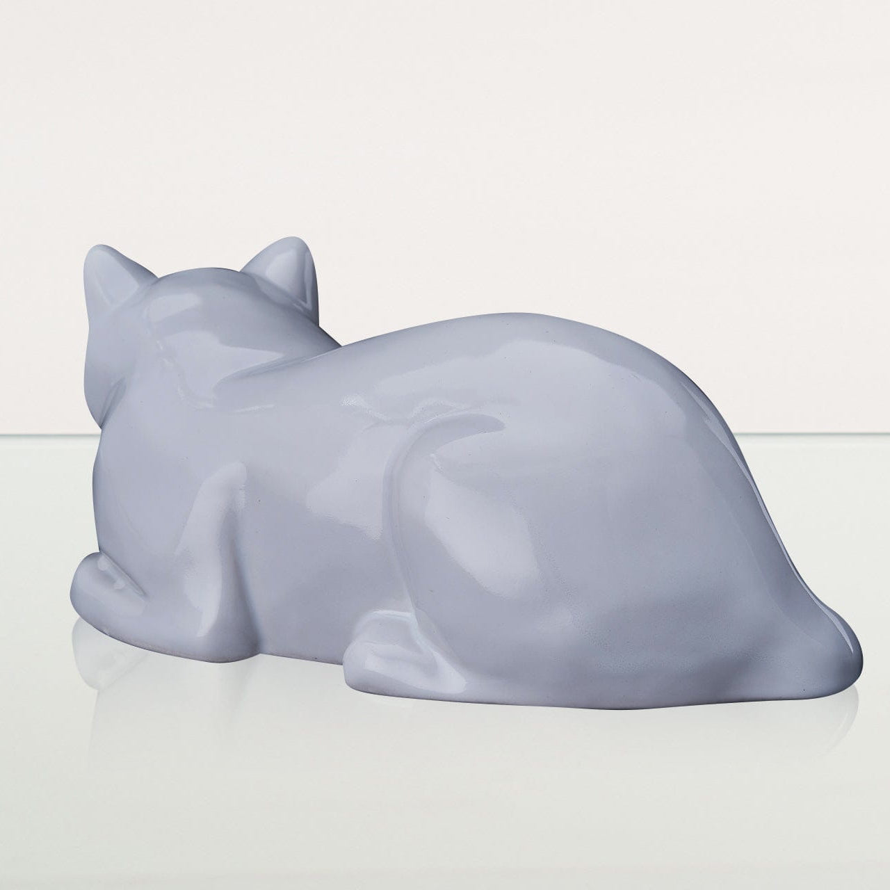 Cat Cremation Urn for Ashes - White | Ceramic | Handmade Pet Urn - Pulvis Art Urns