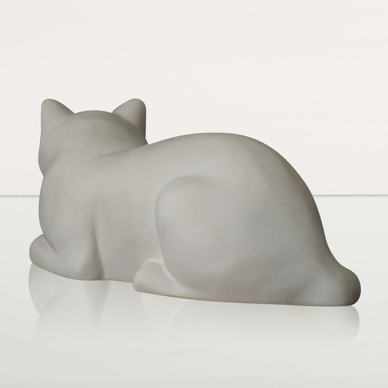 Cat Cremation Urn for Ashes - White Matte | Ceramic | Handmade Cat Urn - Pulvis Art Urns
