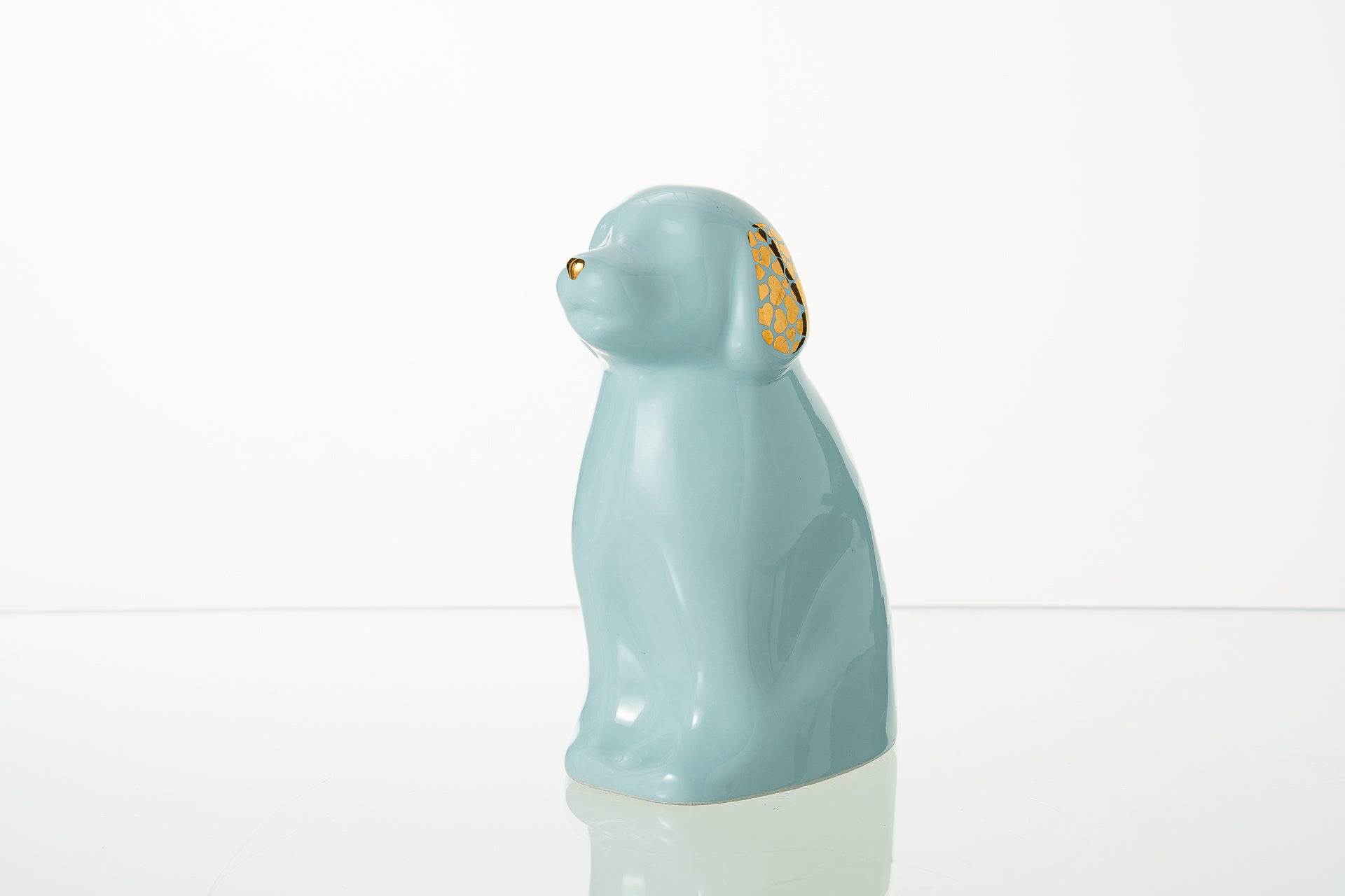 "Cuddle" Pet Urn for Dog - Baby Blue | Ceramic | Handmade - Pulvis Art Urns