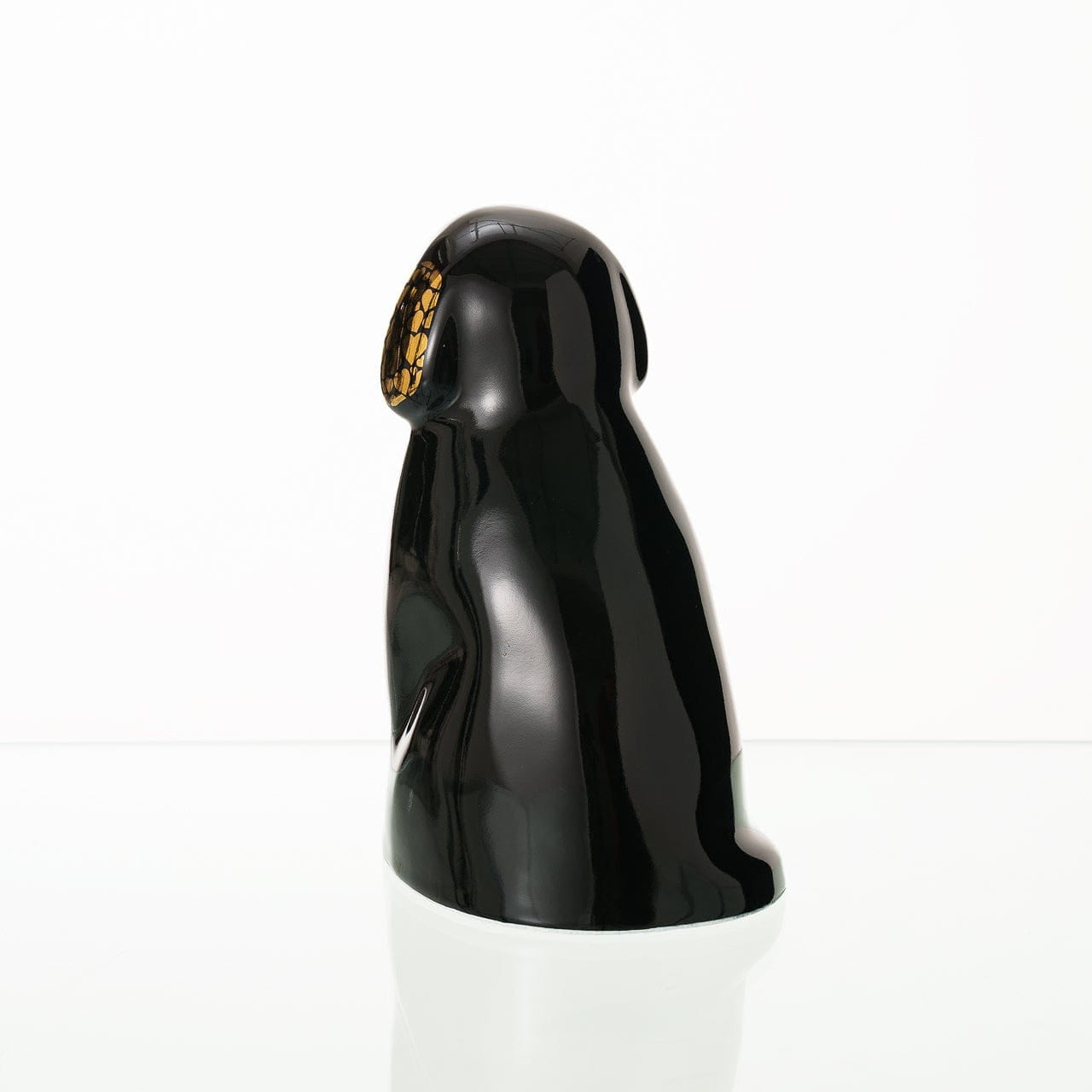 "Cuddle" Pet Urn for Dog - Black | Ceramic | Handmade - Pulvis Art Urns