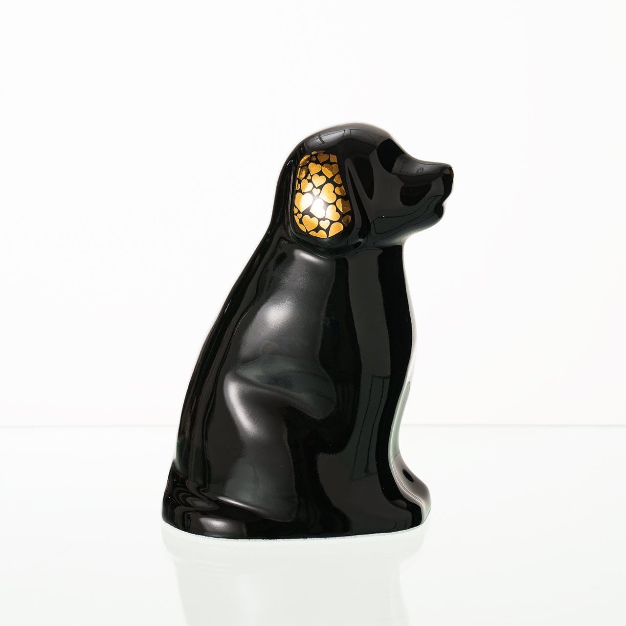 "Cuddle" Pet Urn for Dog - Black | Ceramic | Handmade - Pulvis Art Urns
