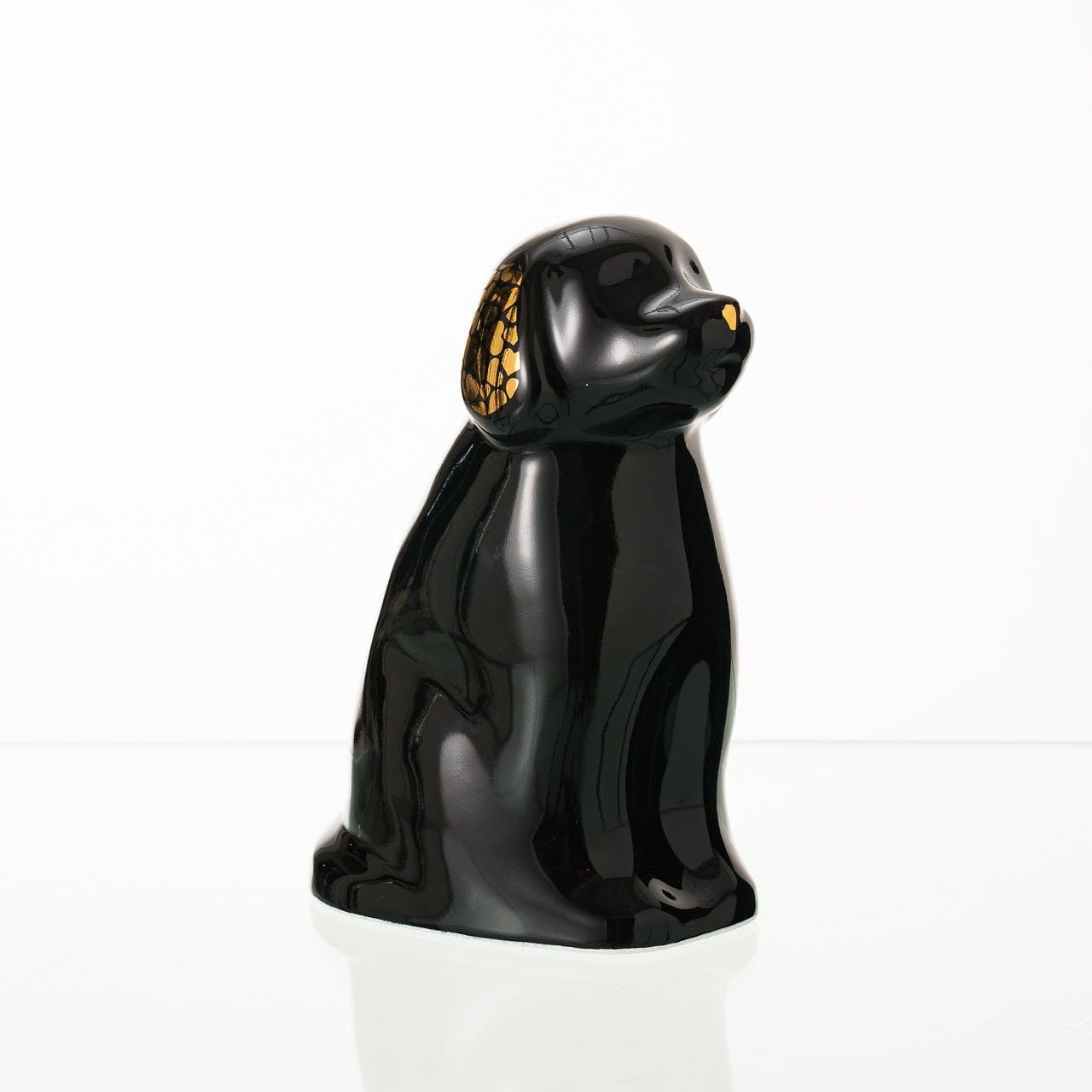 "Cuddle" Pet Urn for Dog - Black | Ceramic | Handmade - Pulvis Art Urns