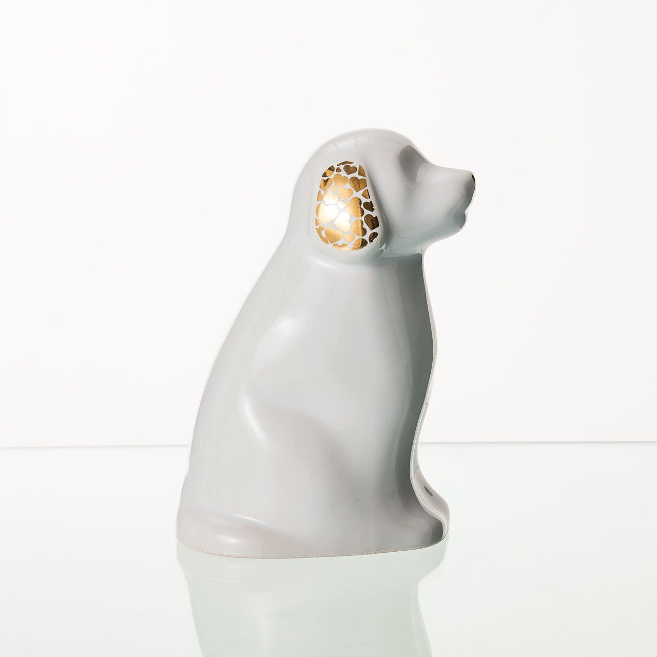 "Cuddle" Pet Urn for Dog - White | Ceramic | Handmade - Pulvis Art Urns