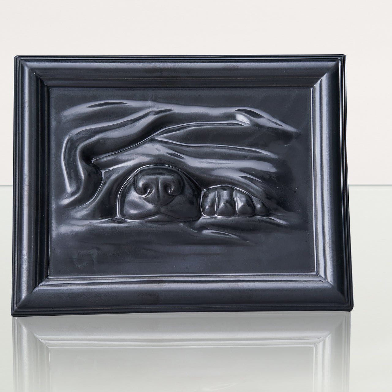 Dog Cremation Urn for Ashes - Dark Matte | Ceramic | Handmade Pet Urn - Pulvis Art Urns