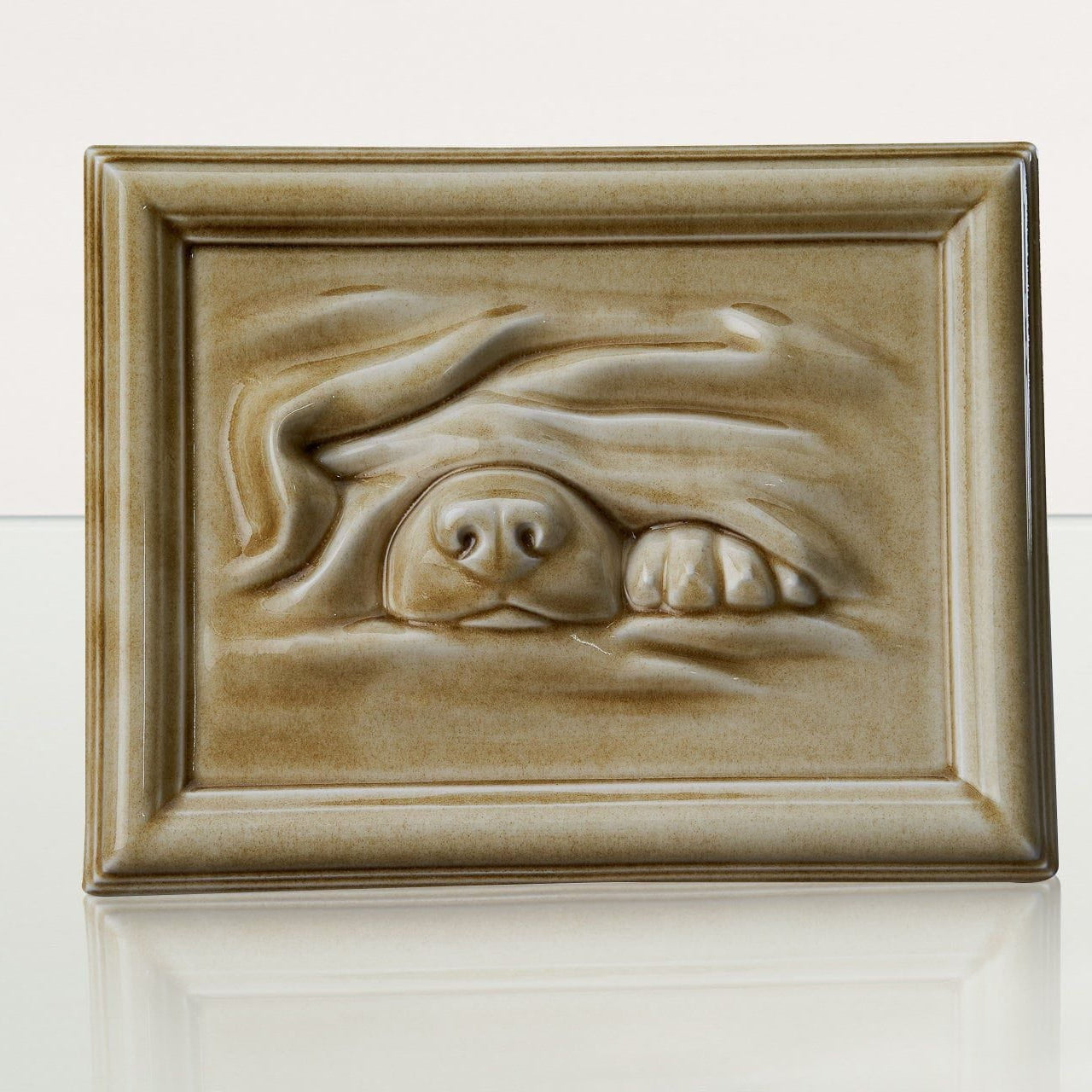 Dog Cremation Urn for Ashes - Dark Sand | Ceramic | Handmade Pet Urn - Pulvis Art Urns