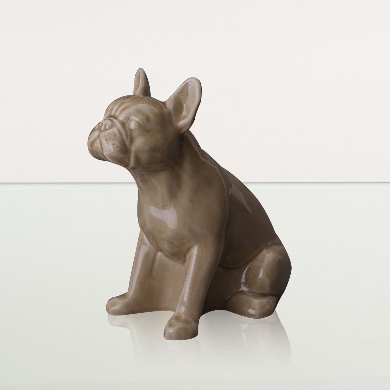 French Bulldog Pet Urn - Beige | Ceramic Dog Urn - Pulvis Art Urns