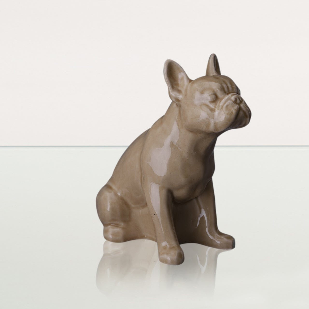French Bulldog Pet Urn - Beige | Ceramic Dog Urn - Pulvis Art Urns