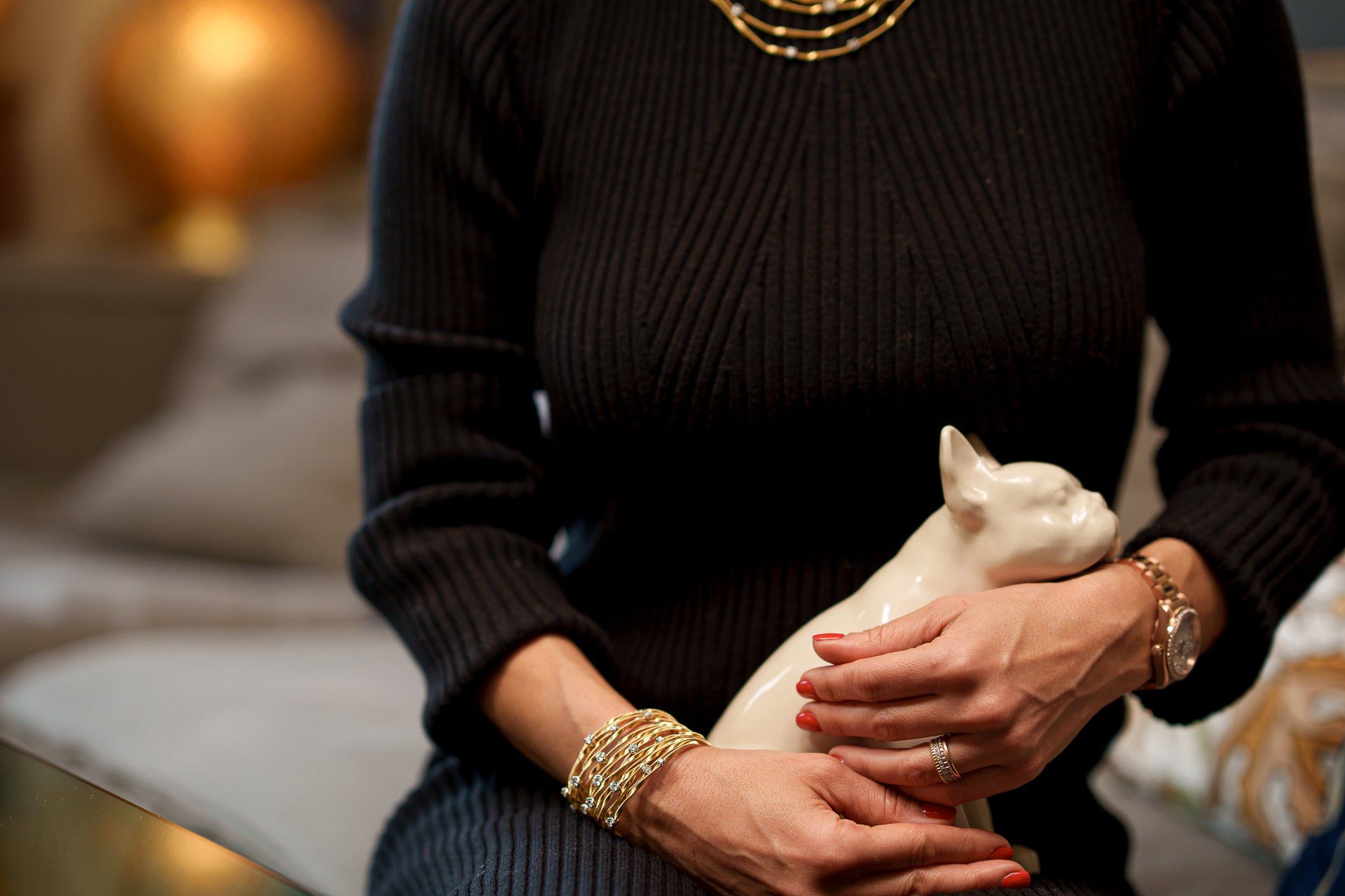 French Bulldog Pet Urn - Black and White Decorated Urn - Pulvis Art Urns