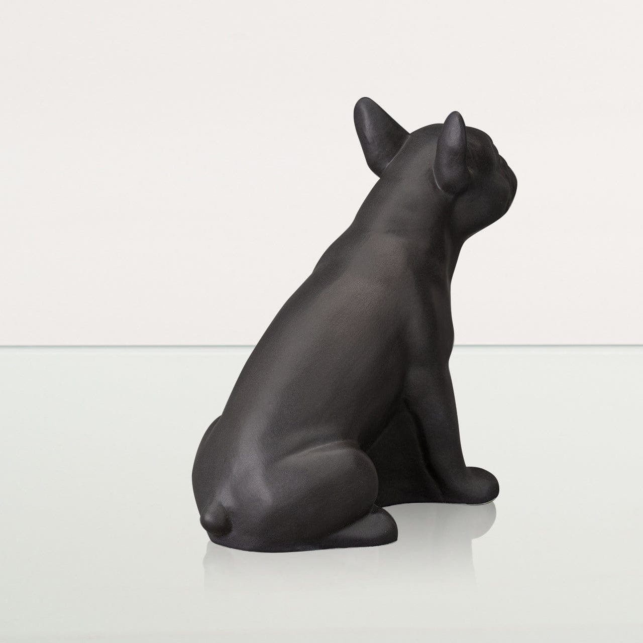 French Bulldog Pet Urn - Grey Matte | Ceramic Dog Urn - Pulvis Art Urns