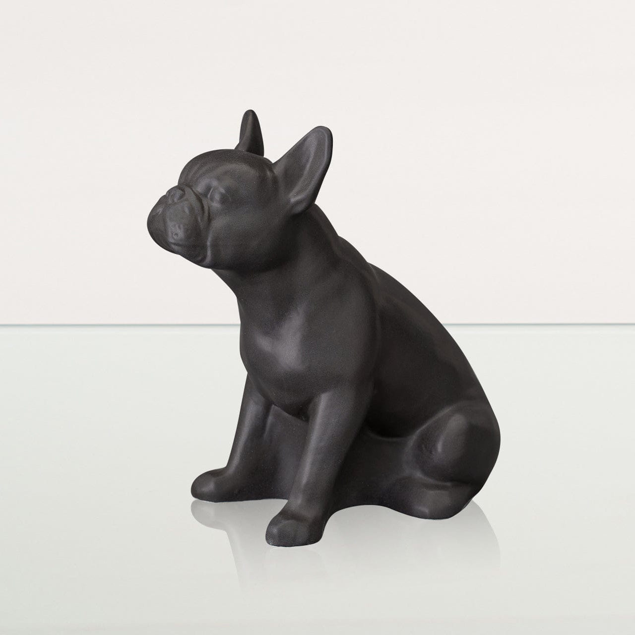 French Bulldog Pet Urn - Grey Matte | Ceramic Dog Urn - Pulvis Art Urns