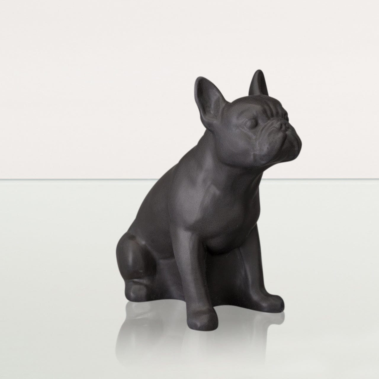French Bulldog Pet Urn - Grey Matte | Ceramic Dog Urn - Pulvis Art Urns
