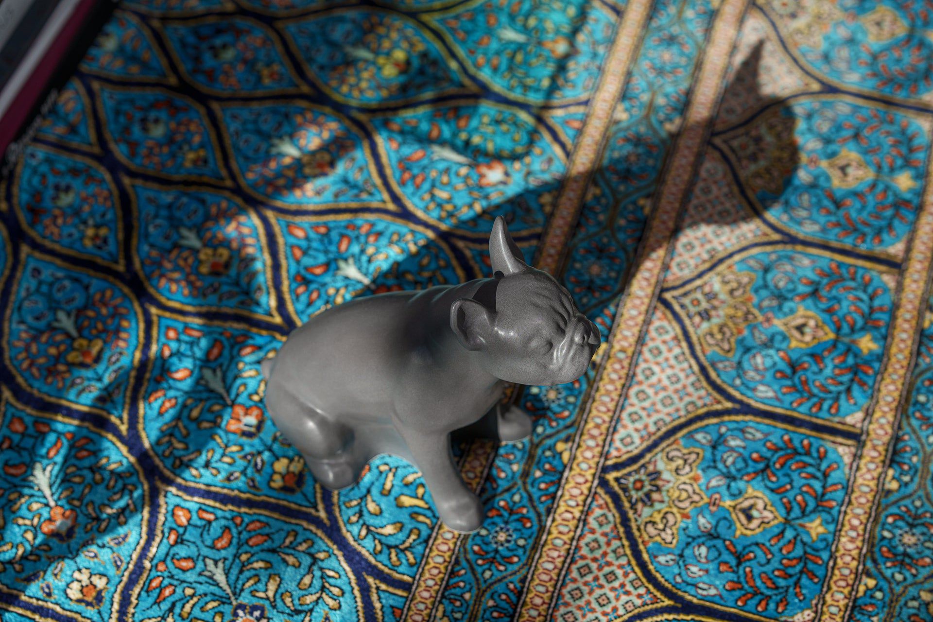 French Bulldog Pet Urn - Grey Matte | Ceramic Dog Urn - Pulvis Art Urns