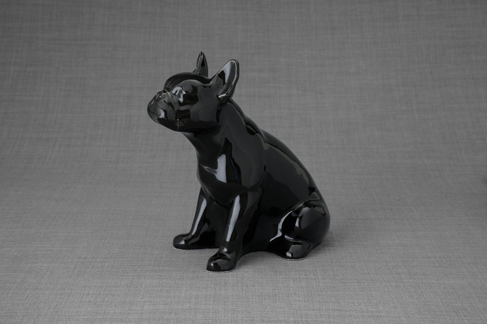 Pulvis Art Urns Pet Urn French Bulldog Pet Urn - Lamp Black | Ceramic Urn