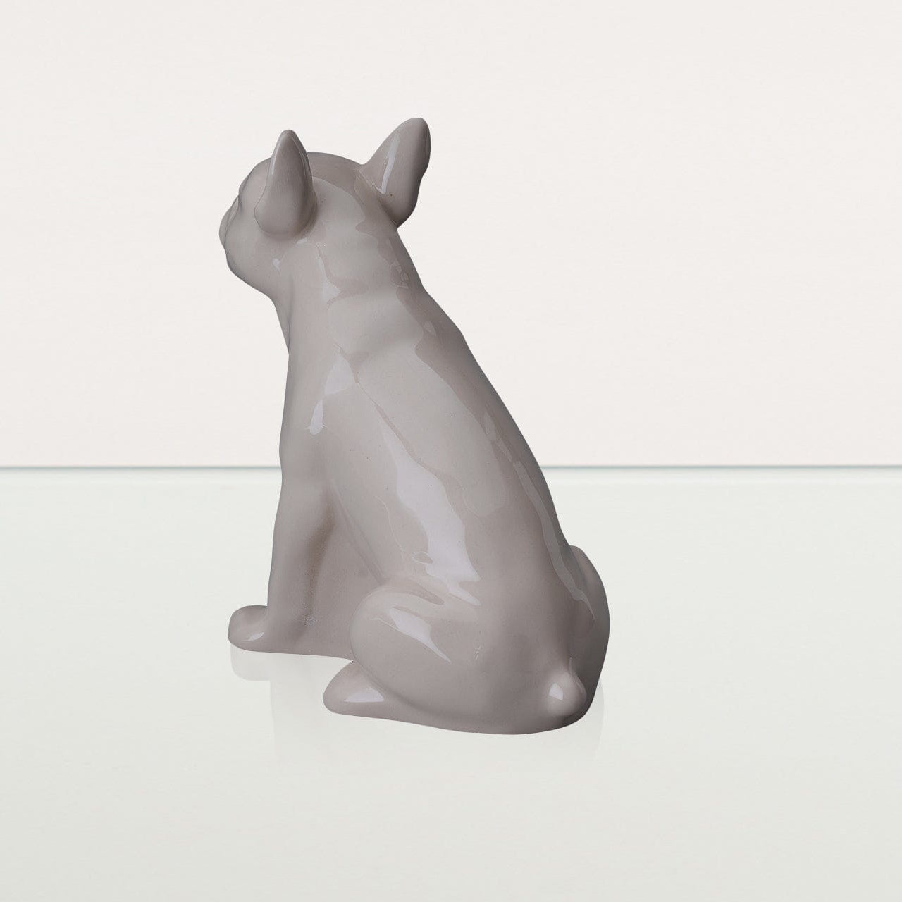 French Bulldog Pet Urn - Off-white | Ceramic Dog Urn - Pulvis Art Urns