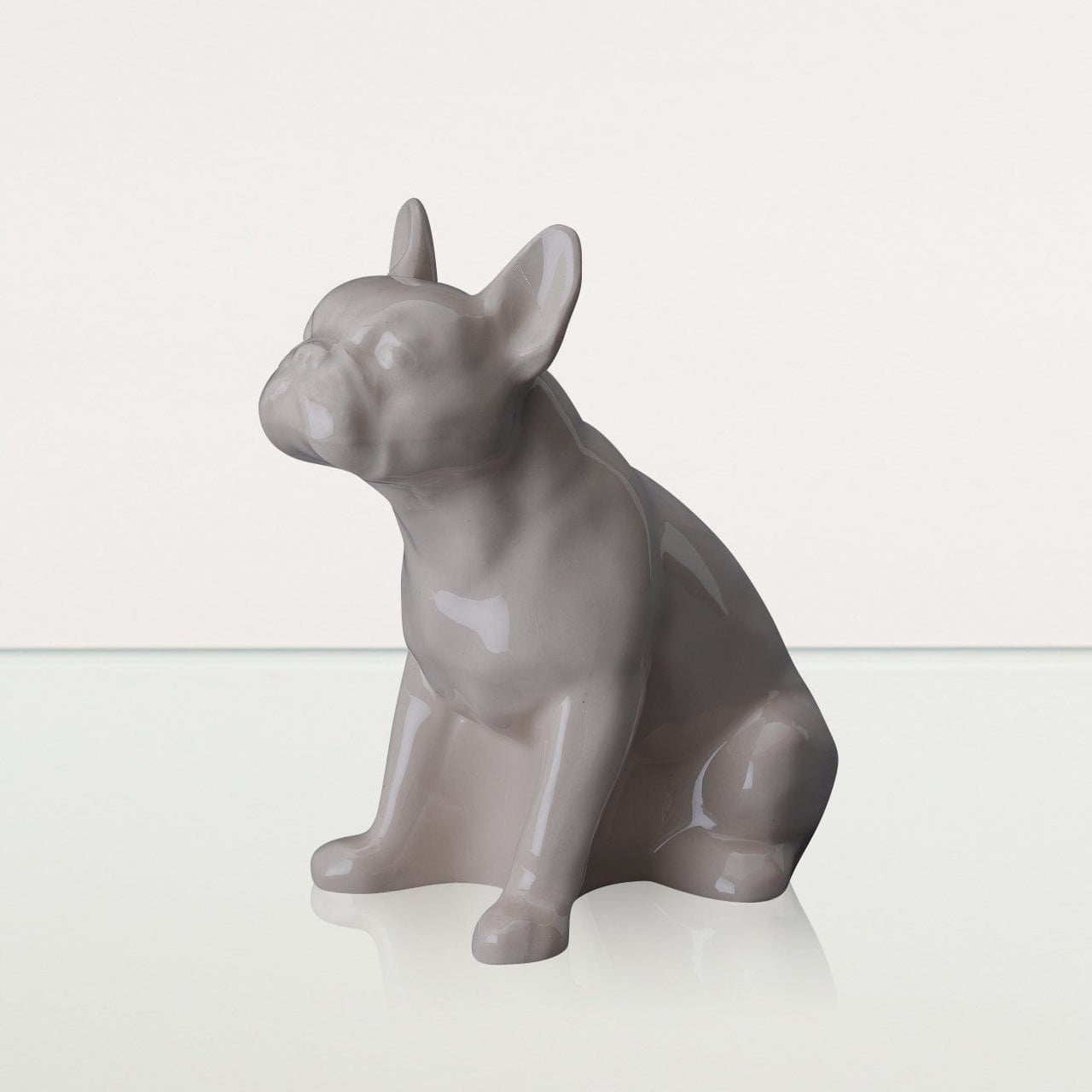 French Bulldog Pet Urn - Off-white | Ceramic Dog Urn - Pulvis Art Urns
