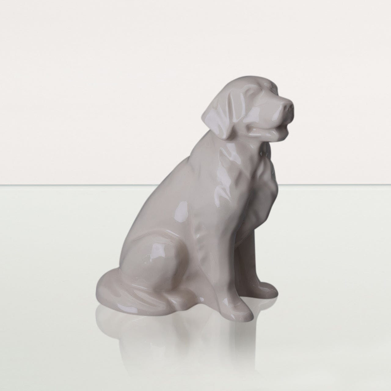 Golden Retriever Pet Urn - Off-white | Ceramic Dog Urn - Pulvis Art Urns