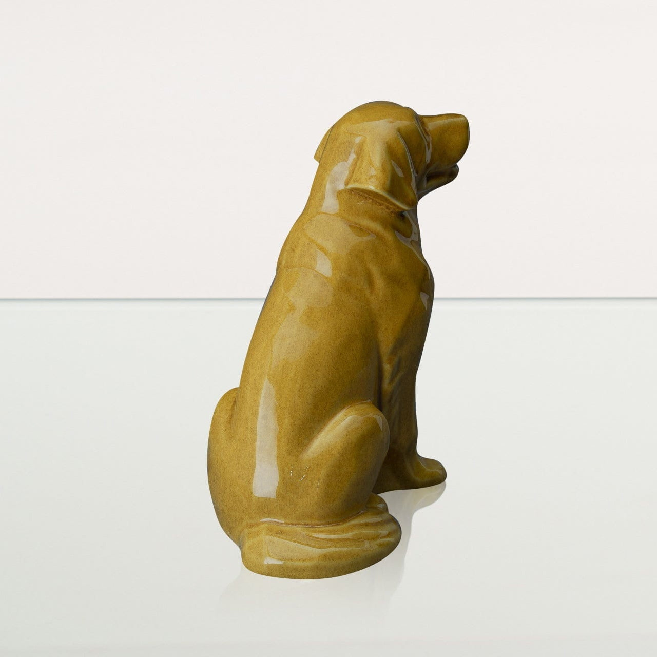 Golden Retriever Pet Urn - Yellow | Ceramic Dog Urn - Pulvis Art Urns