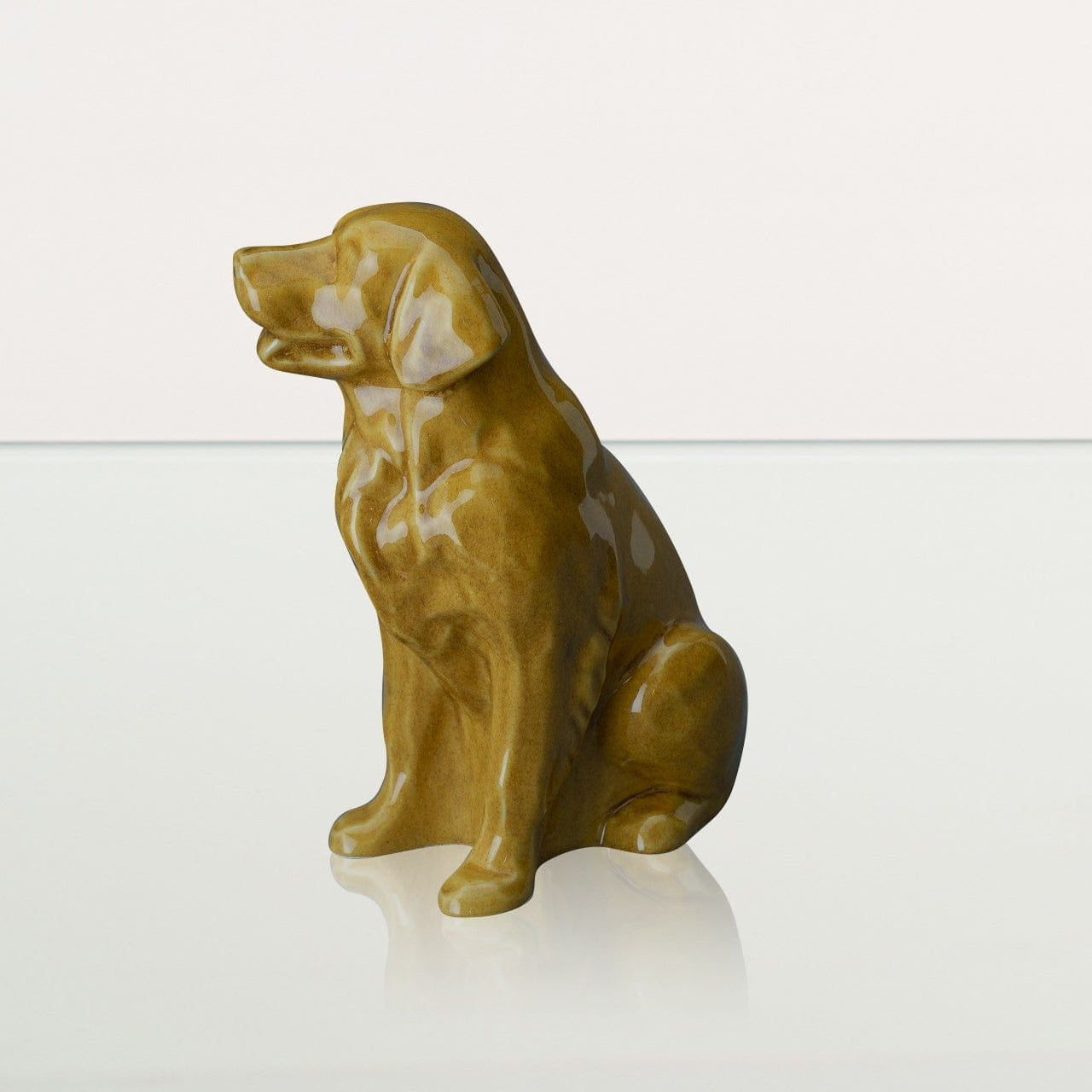 Golden Retriever Pet Urn - Yellow | Ceramic Dog Urn - Pulvis Art Urns