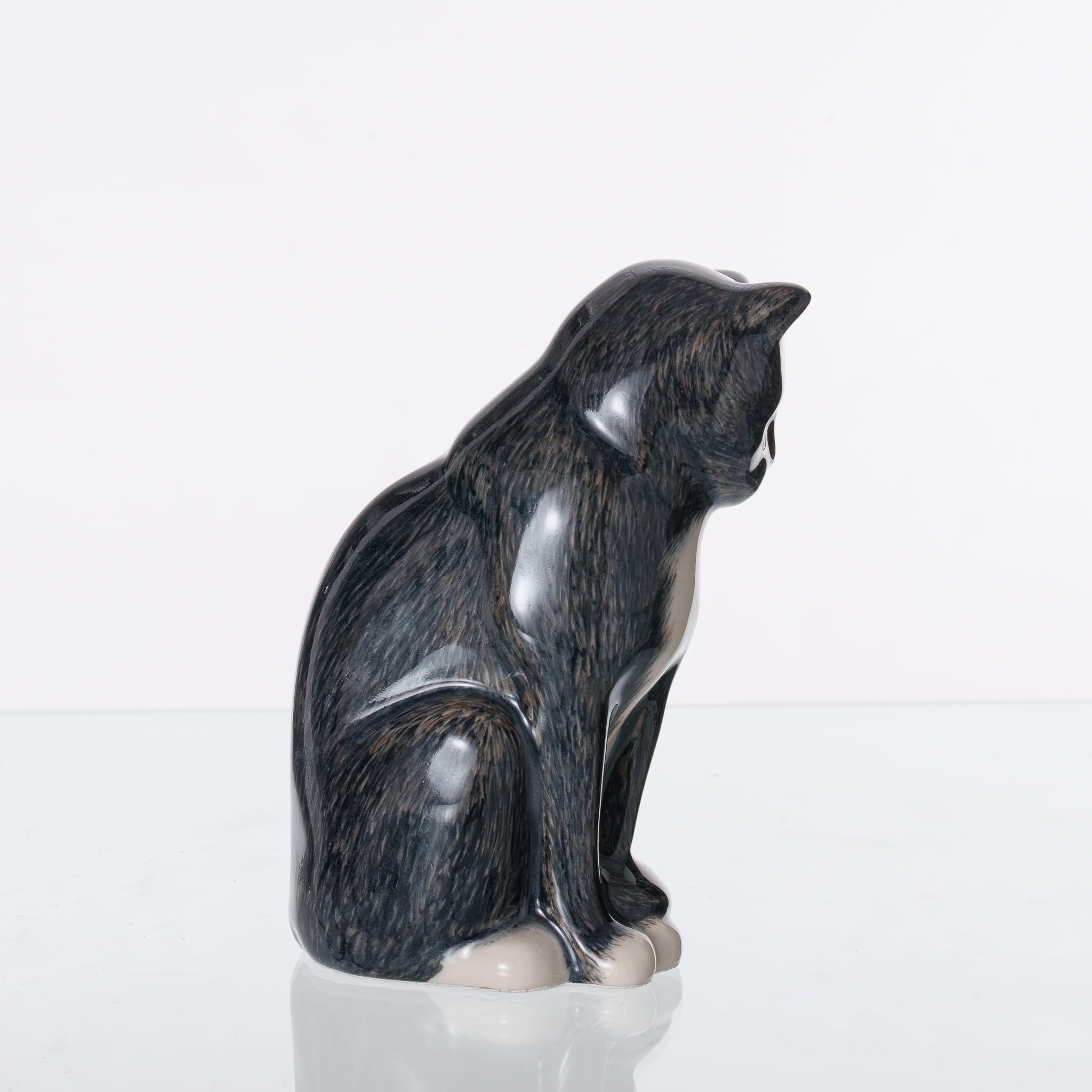 Pulvis Art Urns Pet Urn Hand Decorated Pet Urn "Noir" Cat - Ceramic | Handmade Pet Urn