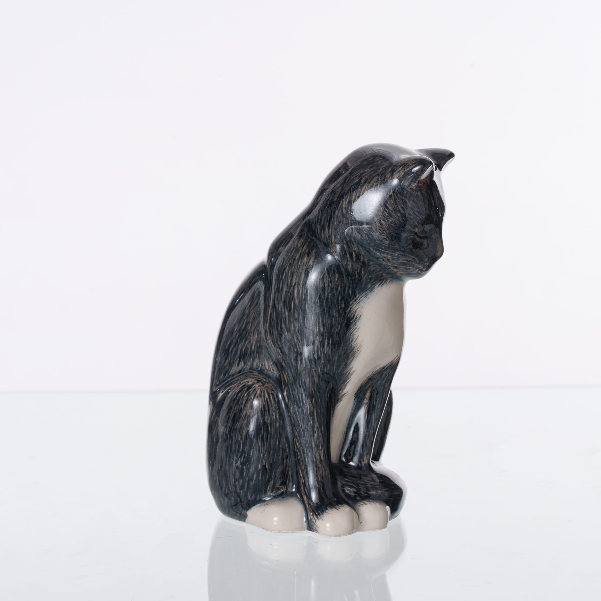 Pulvis Art Urns Pet Urn Hand Decorated Pet Urn "Noir" Cat - Ceramic | Handmade Pet Urn
