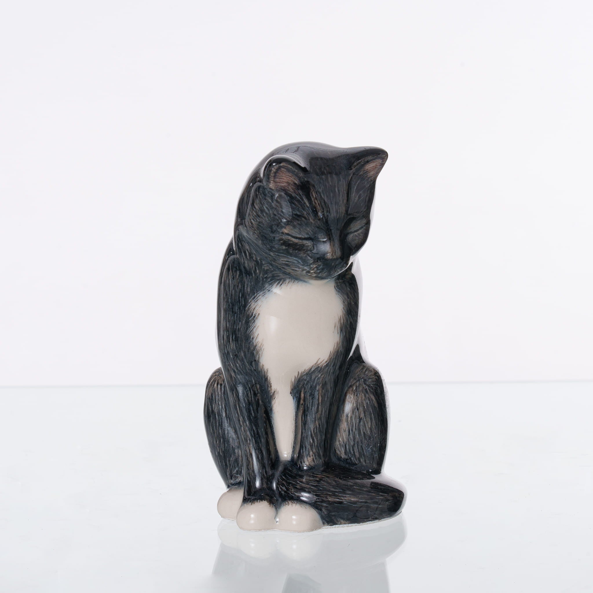 Pulvis Art Urns Pet Urn Hand Decorated Pet Urn "Noir" Cat - Ceramic | Handmade Pet Urn