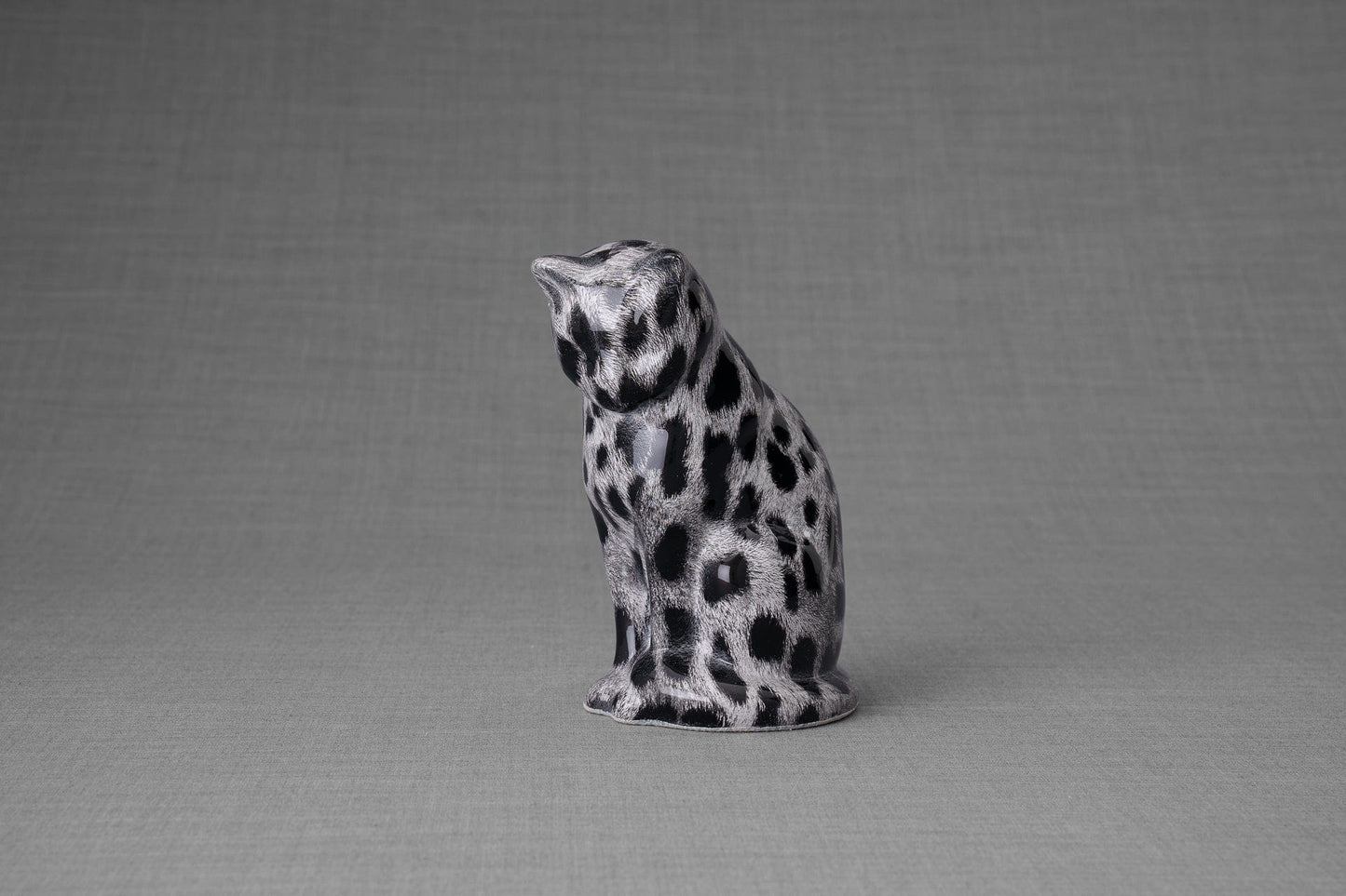Pulvis Art Urns Pet Urn HydroGraphics Mini Pet Urn "Neko" | Spotted White | Ceramic