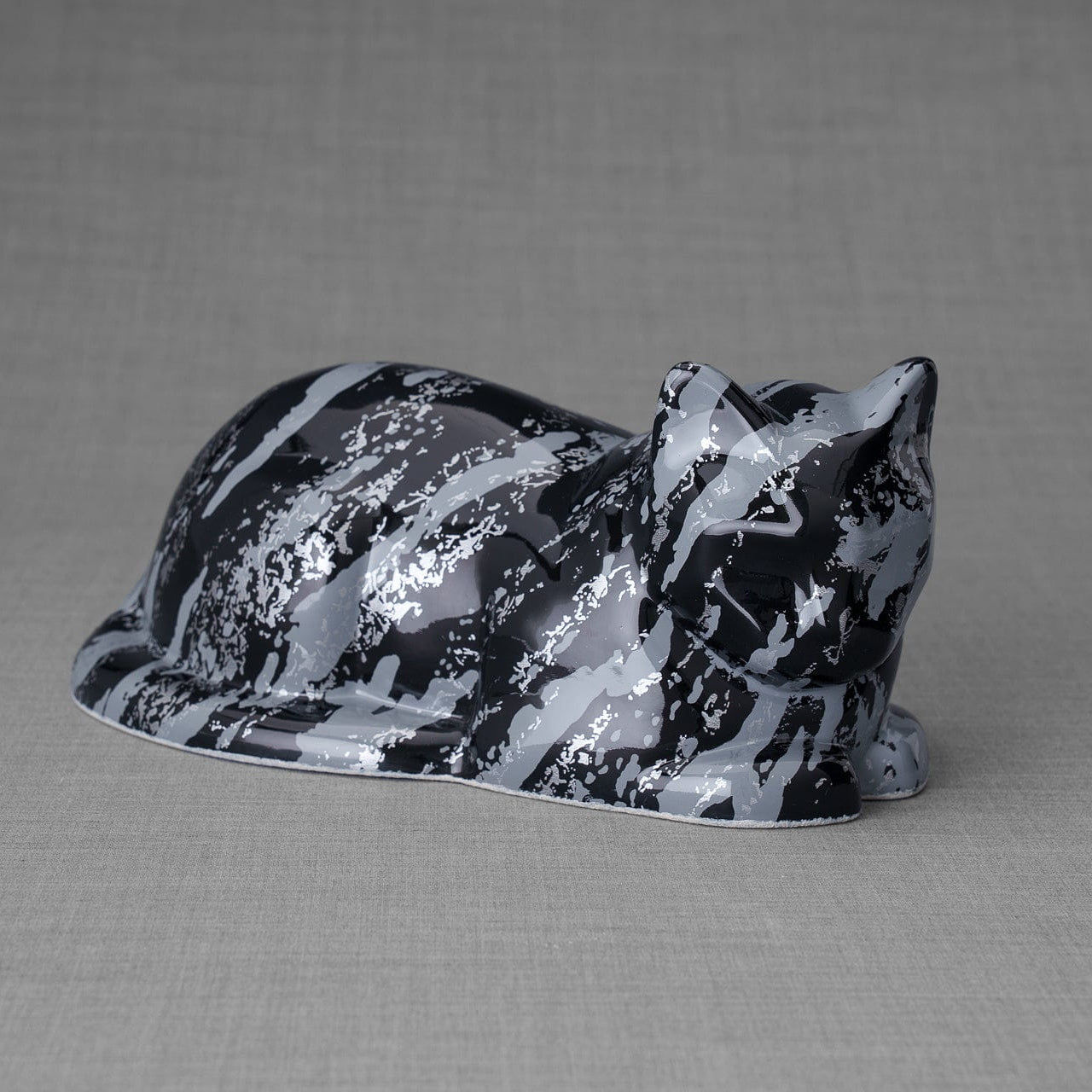 HydroGraphics Pet Urn For Cat | Mixed Blue | Ceramic - Pulvis Art Urns