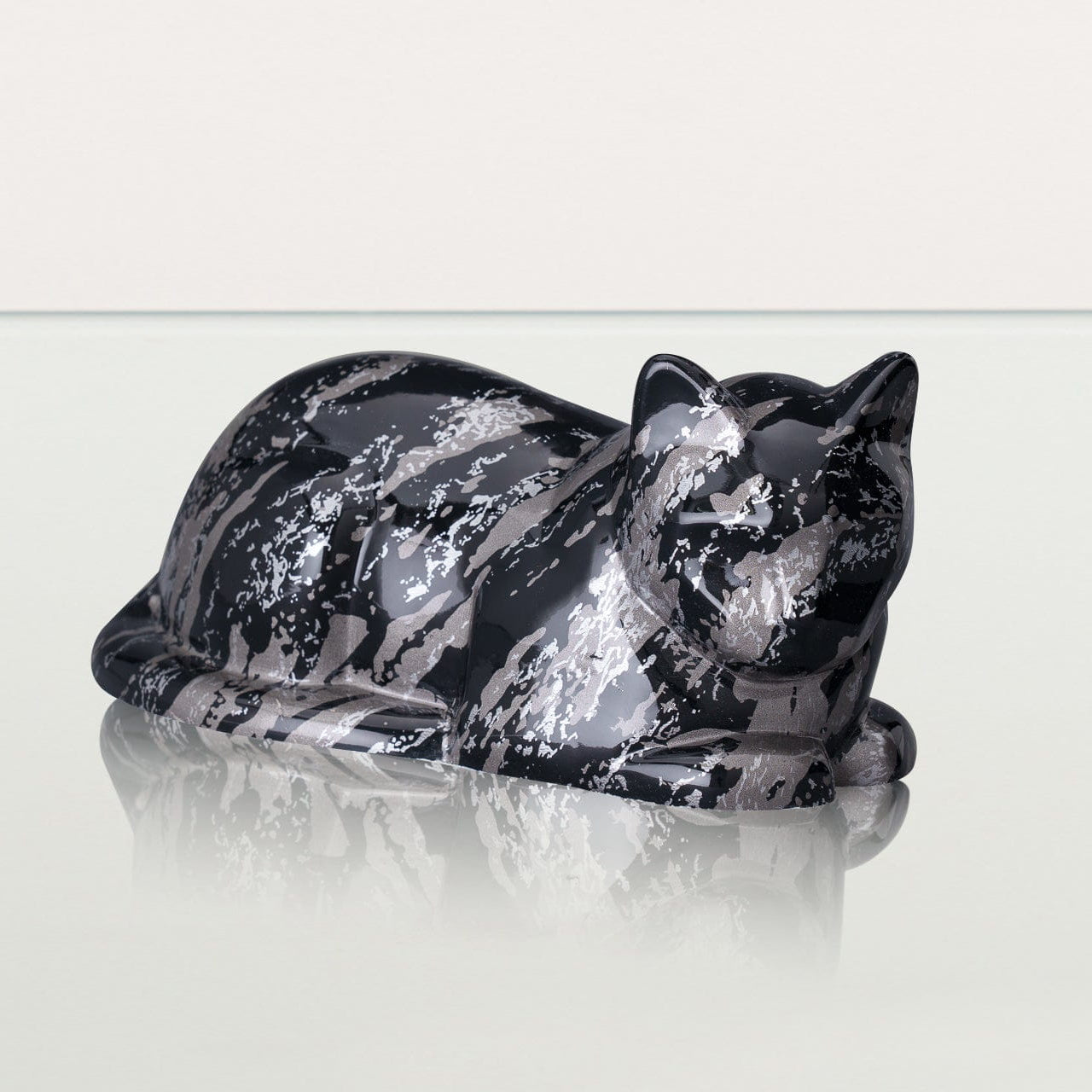 HydroGraphics Pet Urn For Cat | Mixed Gray | Ceramic - Pulvis Art Urns