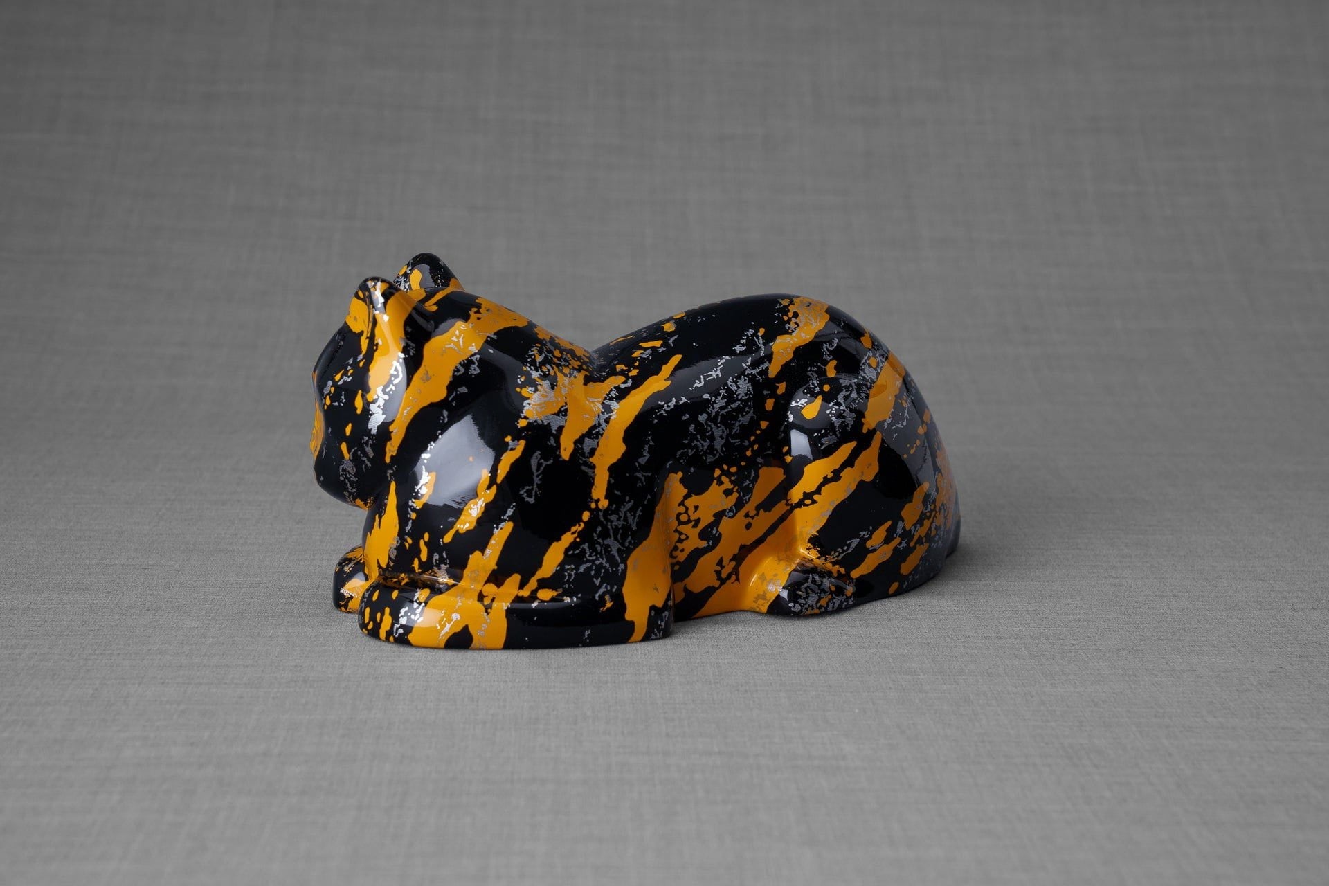 HydroGraphics Pet Urn For Cat | Mixed Yellow | Ceramic - Pulvis Art Urns