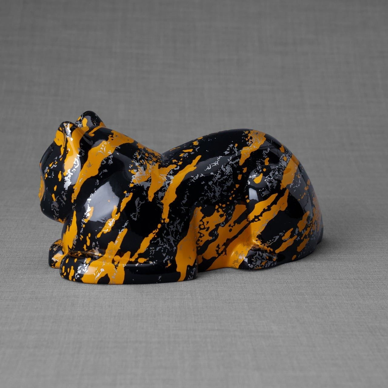 HydroGraphics Pet Urn For Cat | Mixed Yellow | Ceramic - Pulvis Art Urns