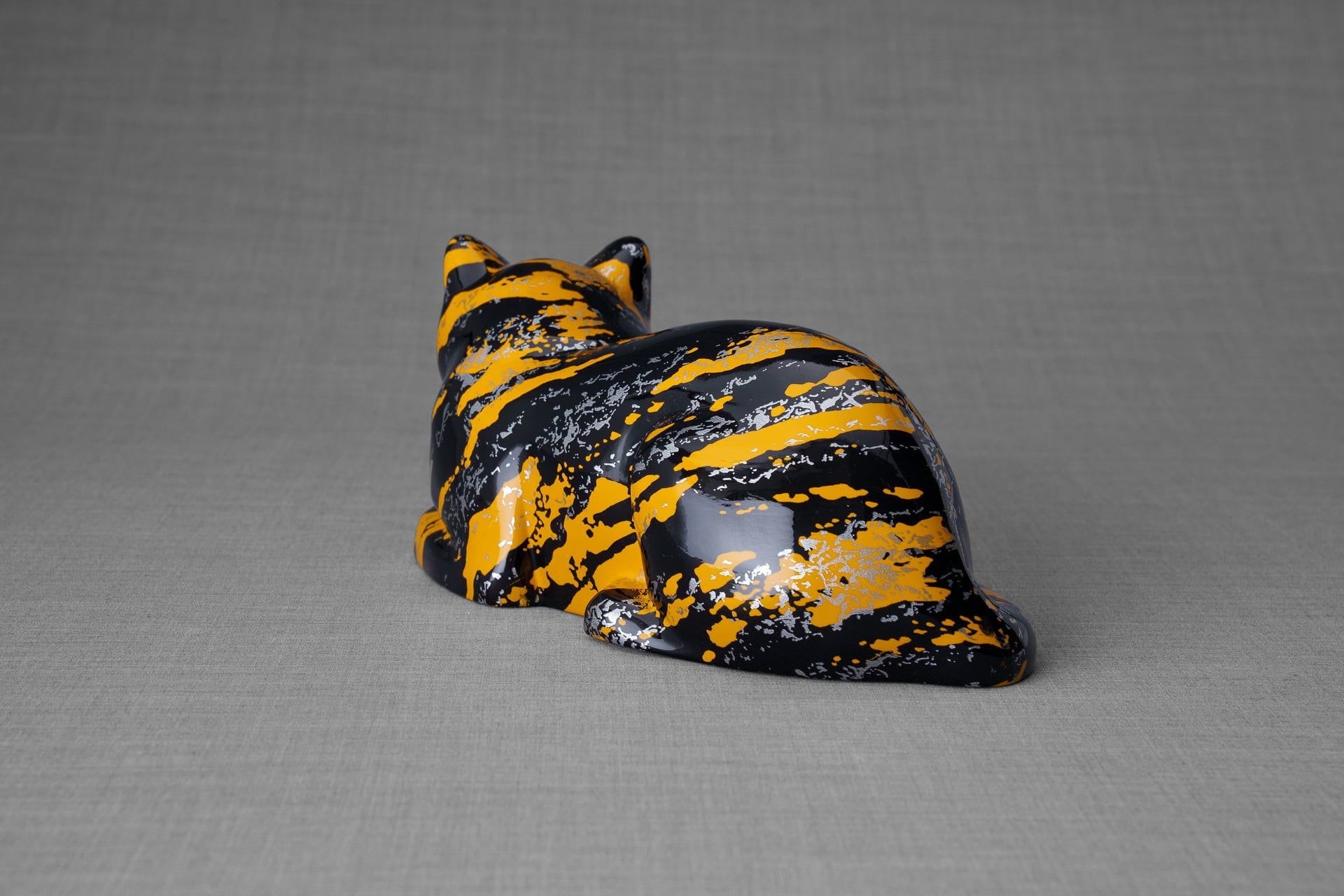 HydroGraphics Pet Urn For Cat | Mixed Yellow | Ceramic - Pulvis Art Urns