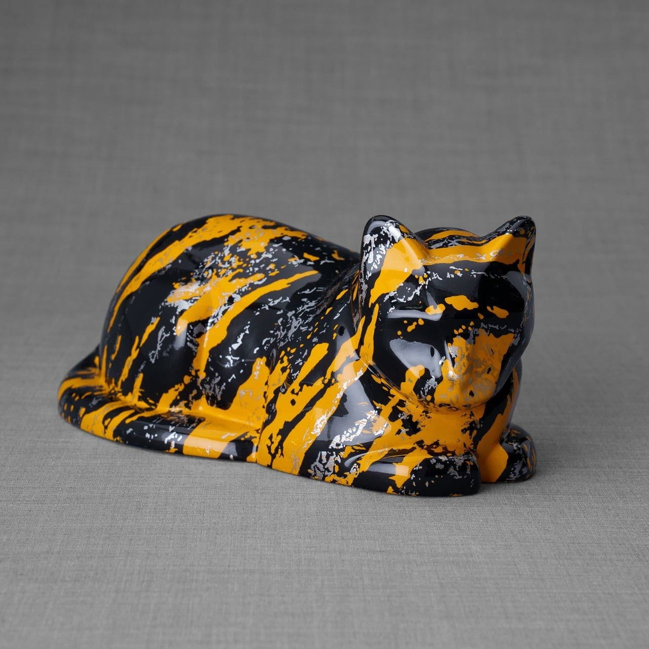 HydroGraphics Pet Urn For Cat | Mixed Yellow | Ceramic - Pulvis Art Urns