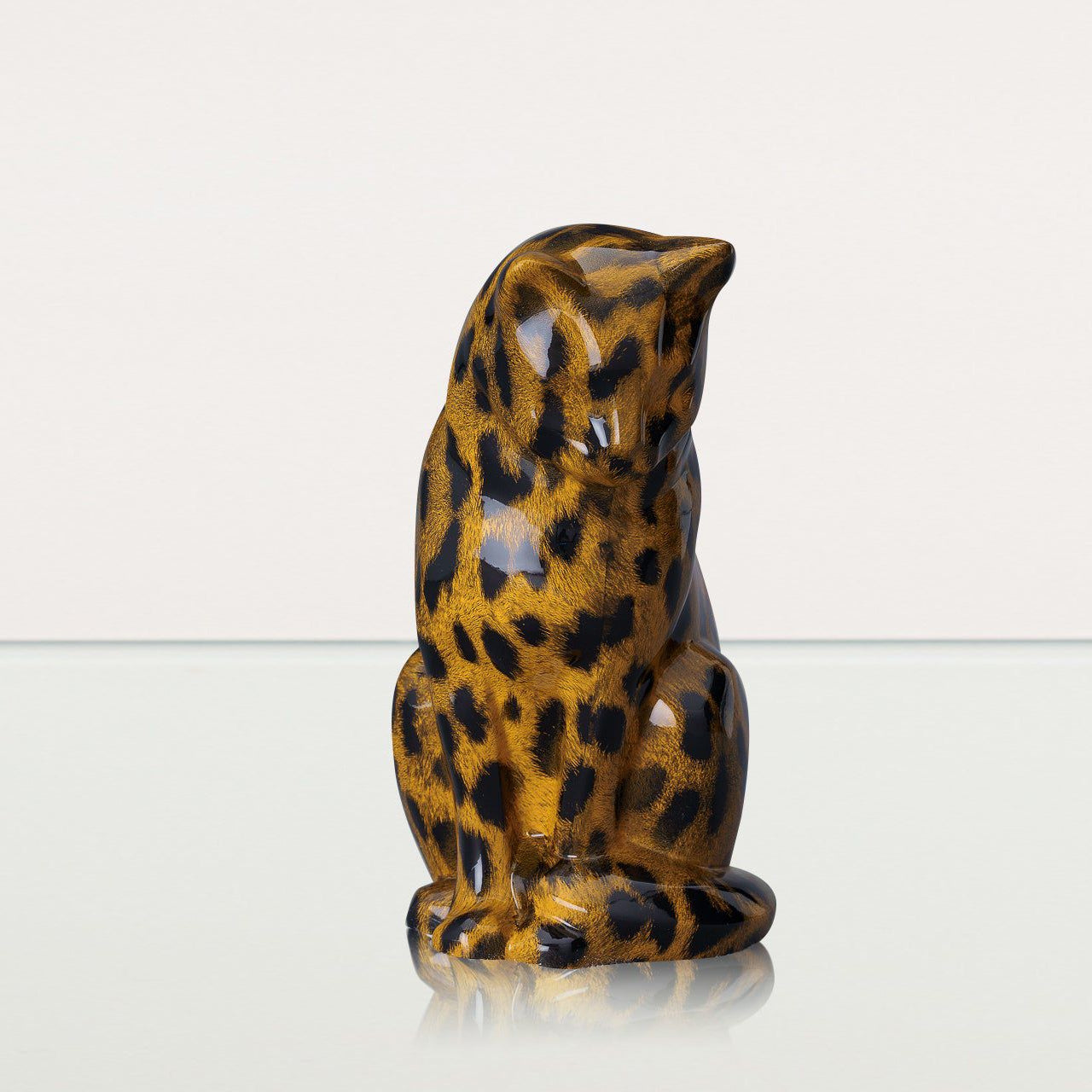 HydroGraphics Pet Urn "Neko" | Spotted Light | Ceramic | Hydro Dipping - Pulvis Art Urns