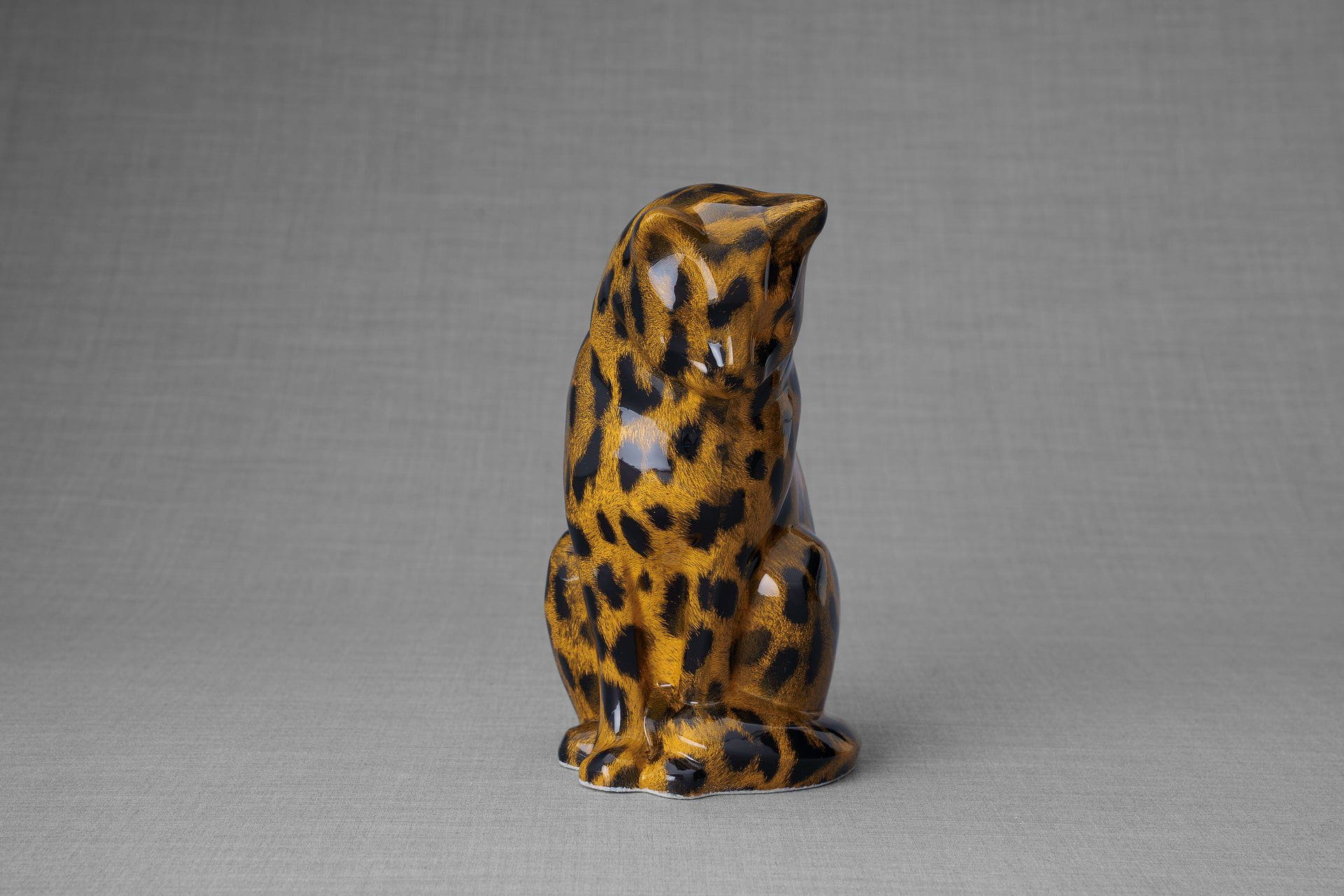 HydroGraphics Pet Urn "Neko" | Spotted Light | Ceramic | Hydro Dipping - Pulvis Art Urns