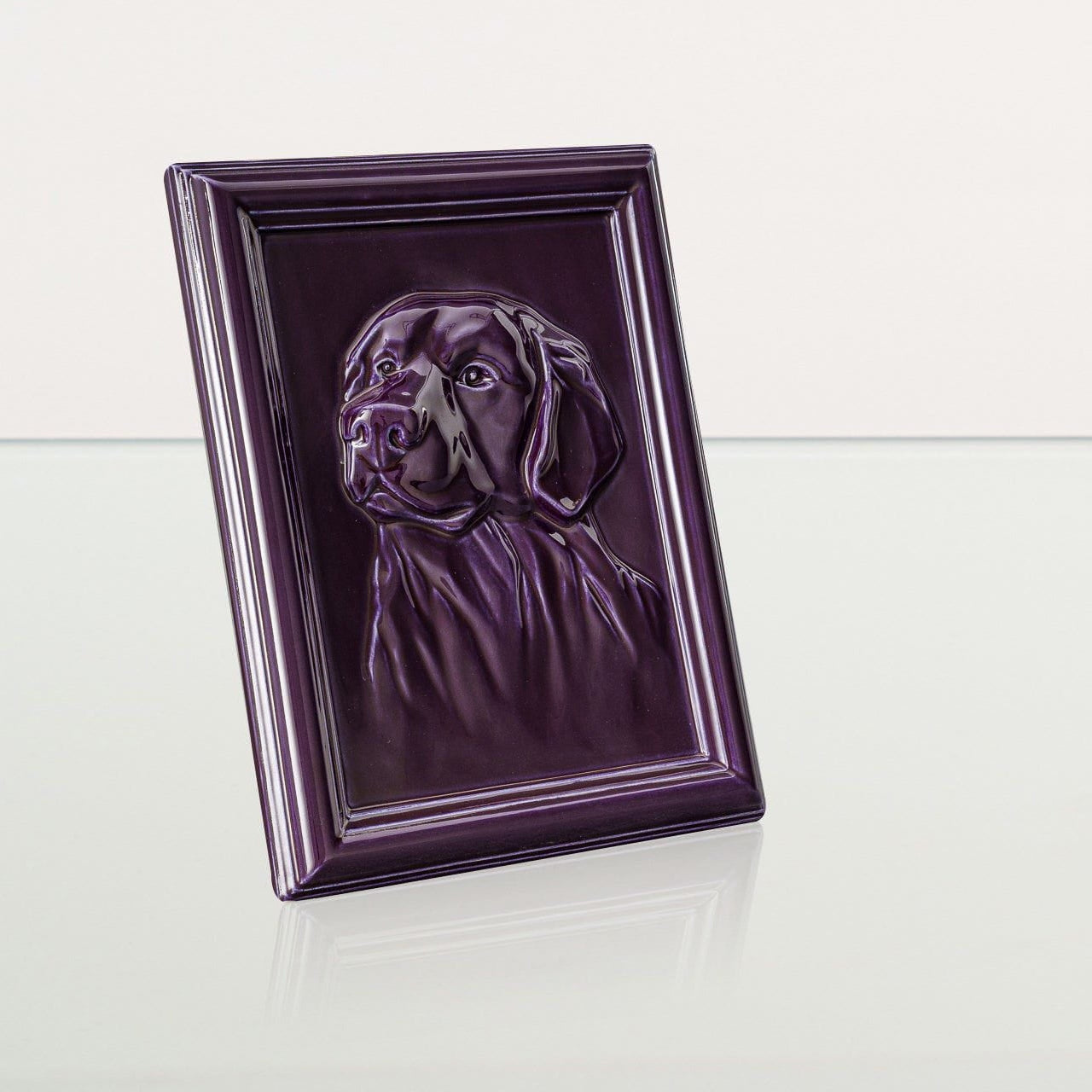 Labrador Pet Urn for Ashes - Violet | Ceramic | Handmade Pet Urn - Pulvis Art Urns