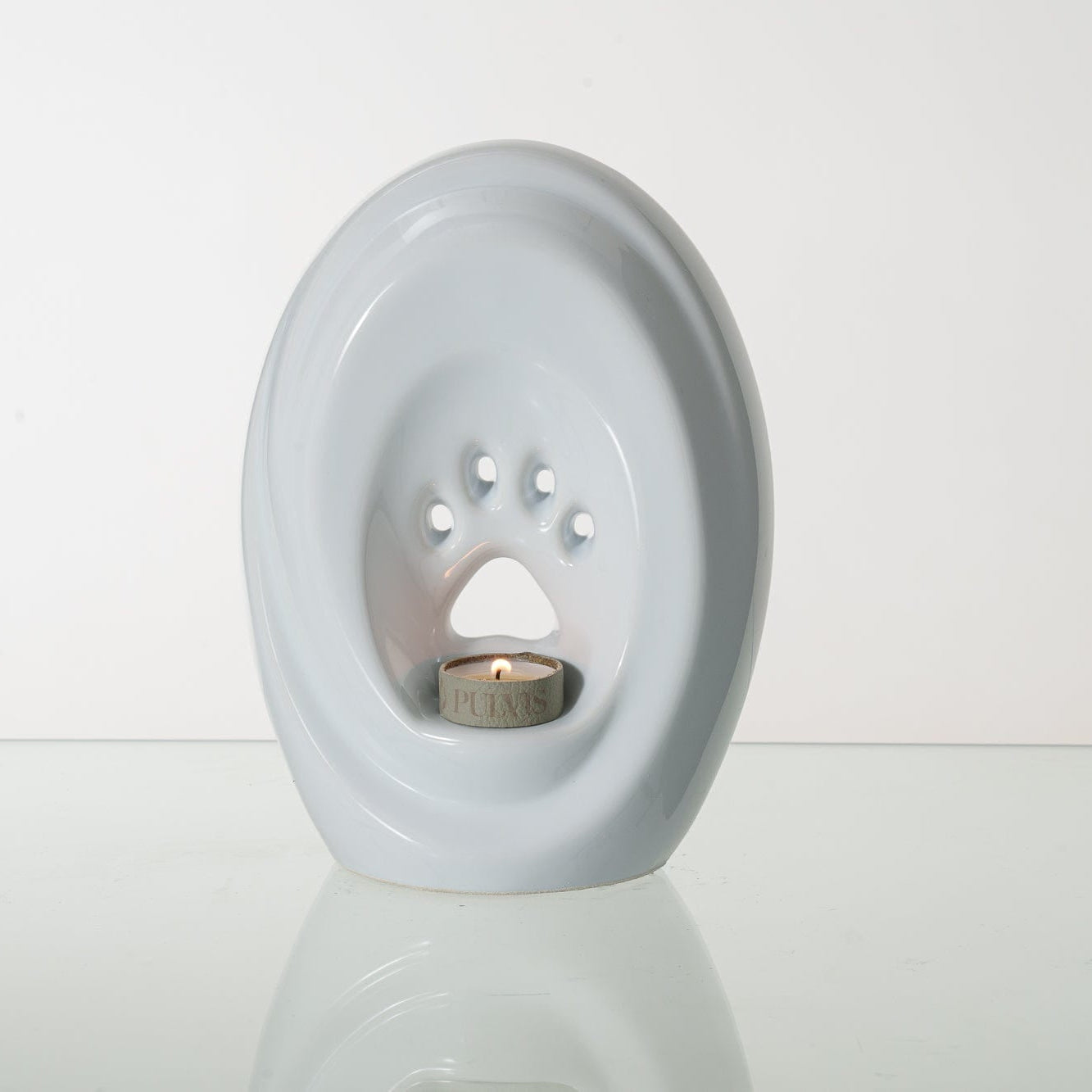 Large Paw Cremation Urn - White | Ceramic | Handmade Pet Urn - Pulvis Art Urns