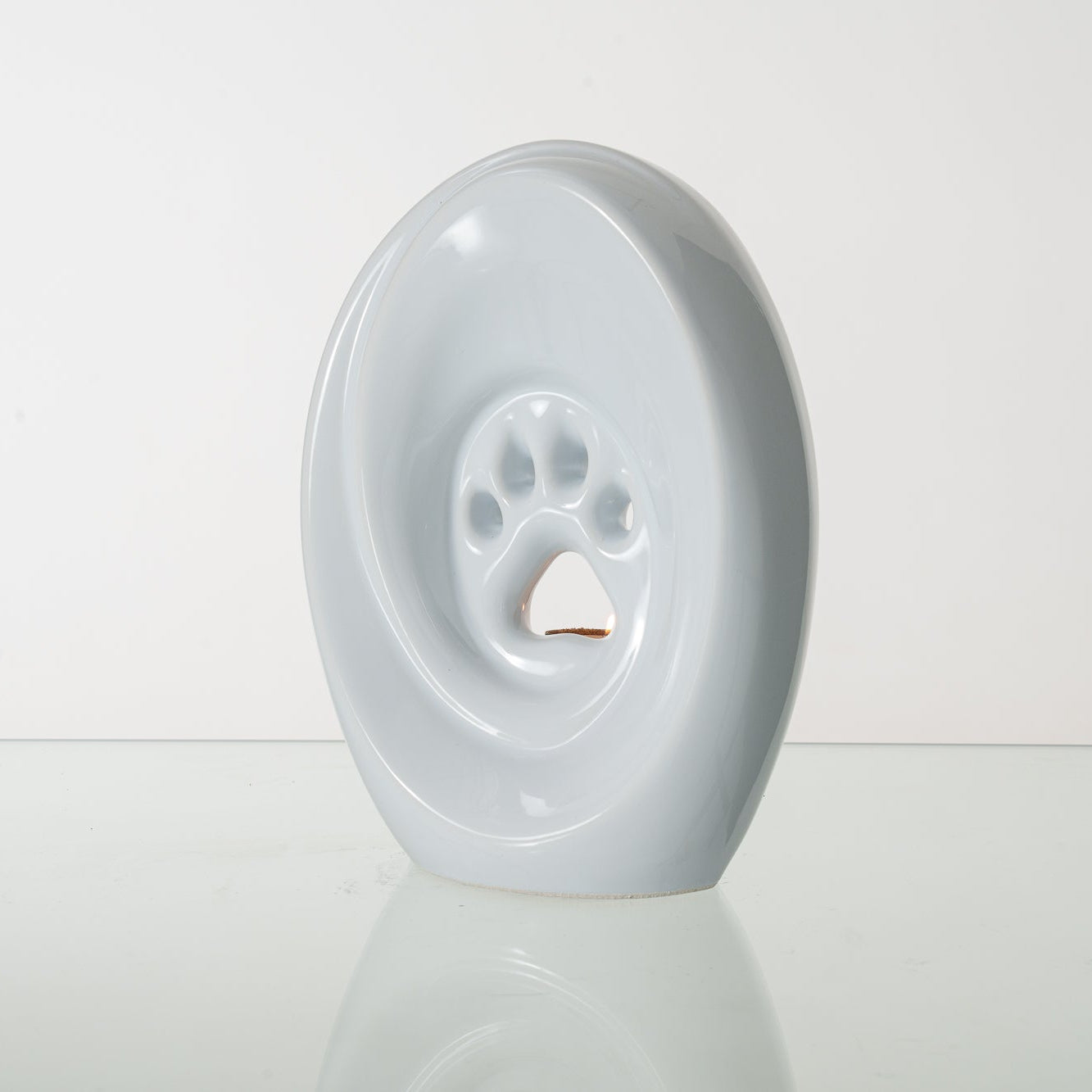 Large Paw Cremation Urn - White | Ceramic | Handmade Pet Urn - Pulvis Art Urns
