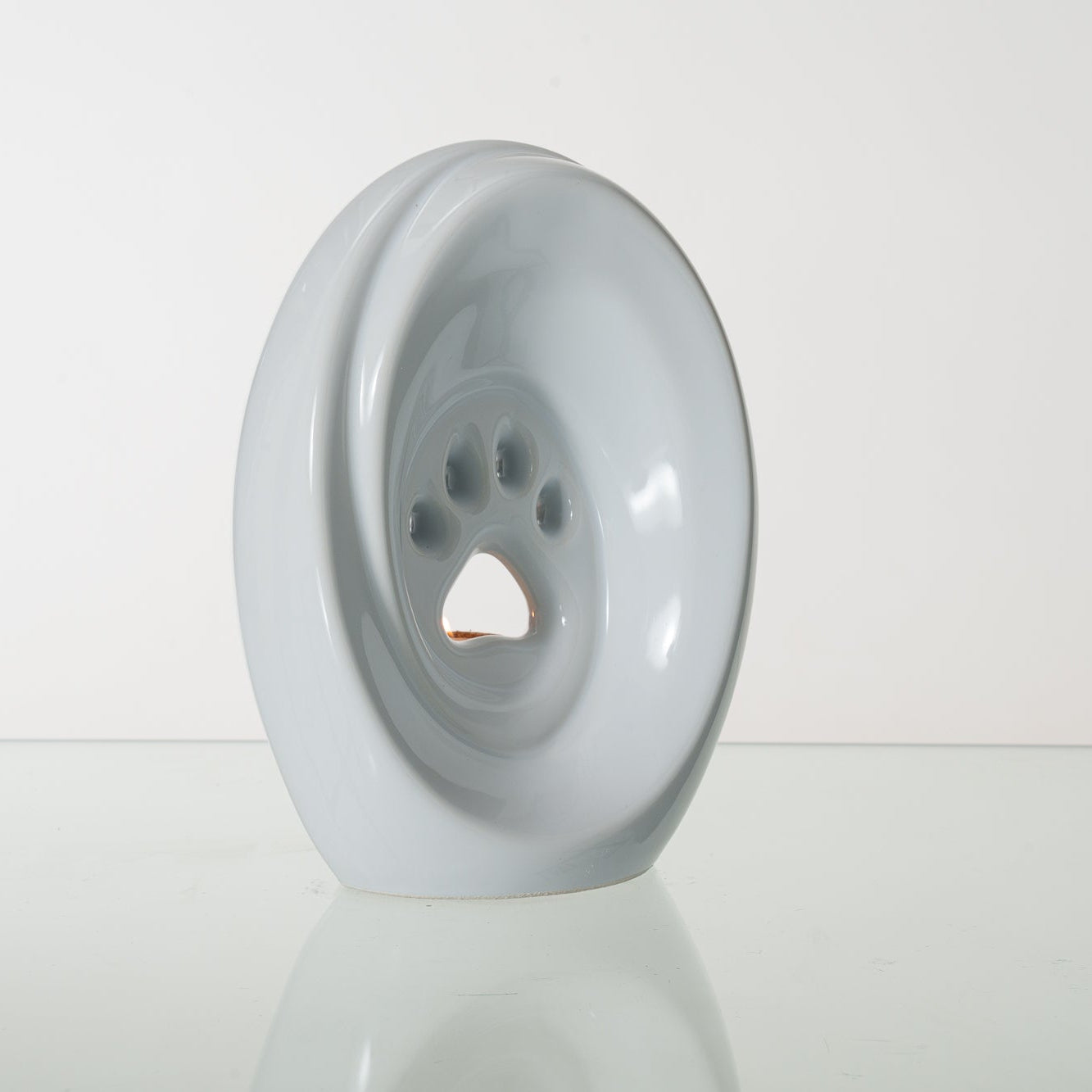 Large Paw Cremation Urn - White | Ceramic | Handmade Pet Urn - Pulvis Art Urns