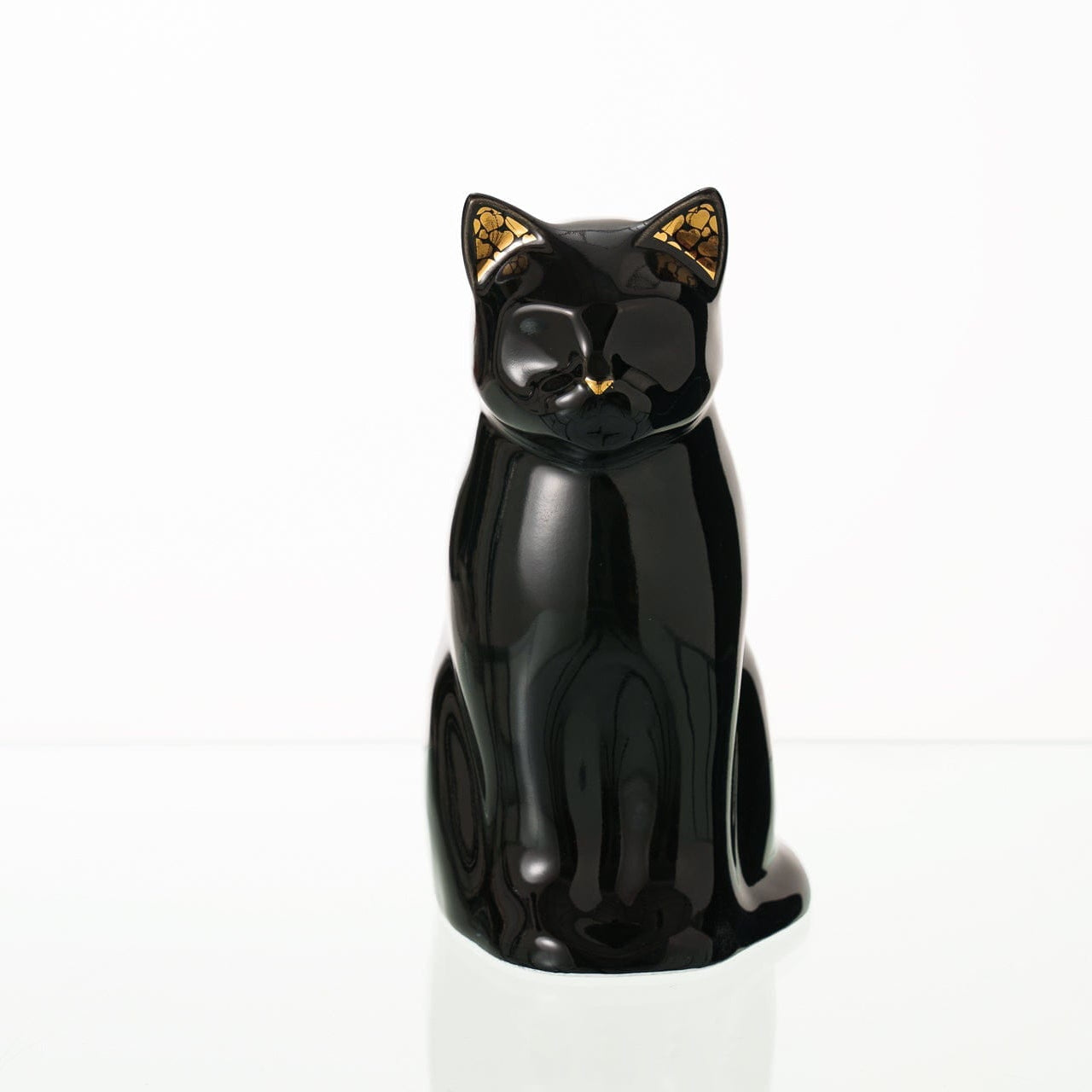 "Meow" Pet Urn for Cat - Black | Ceramic | Handmade - Pulvis Art Urns